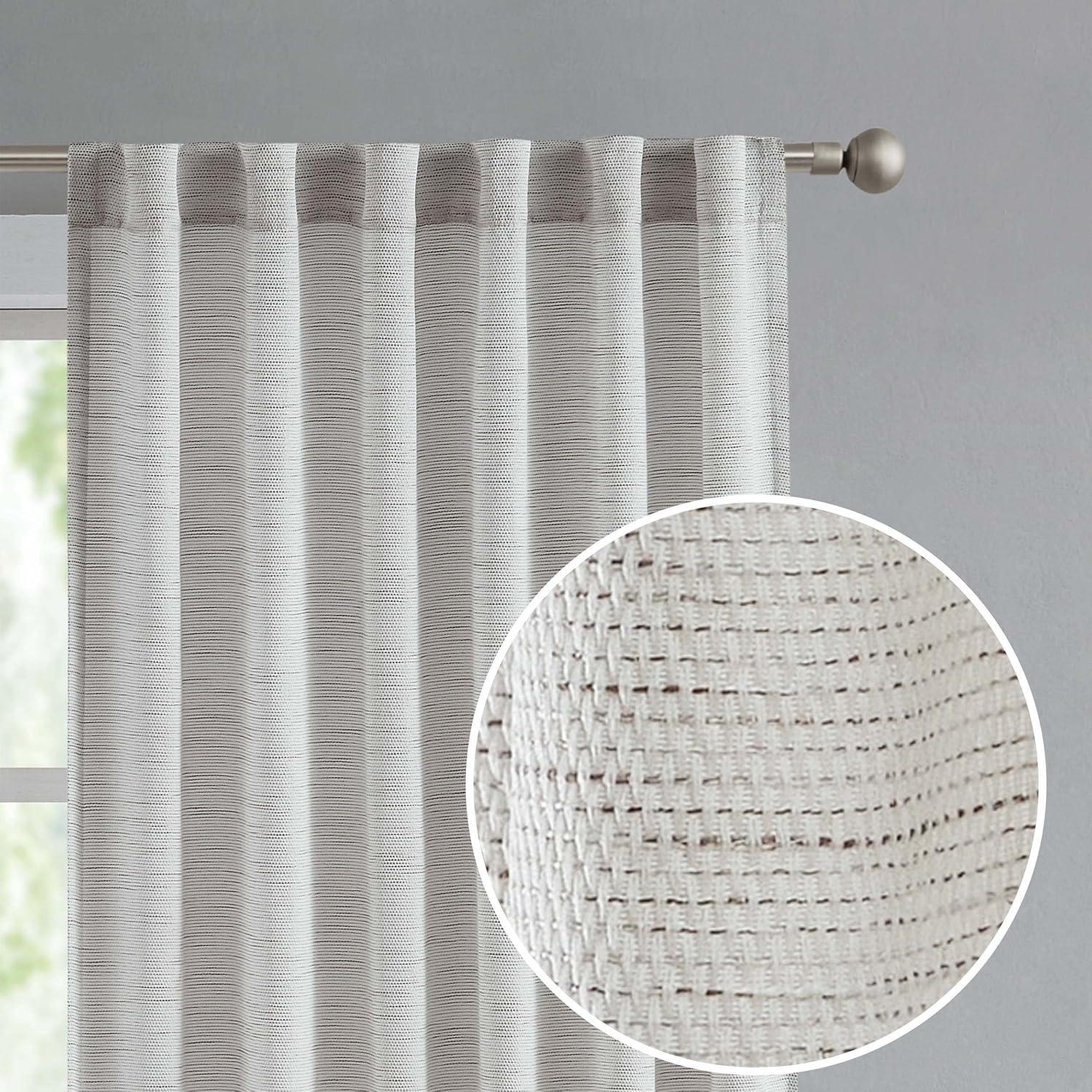 French Connection Val Synthetic Solid Room Darkening Thermal Back Tab/Rod Pocket Curtain Panels