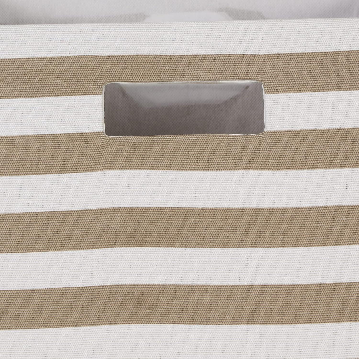 DII Polyester Cube Stripe Stone Square 13x13x13