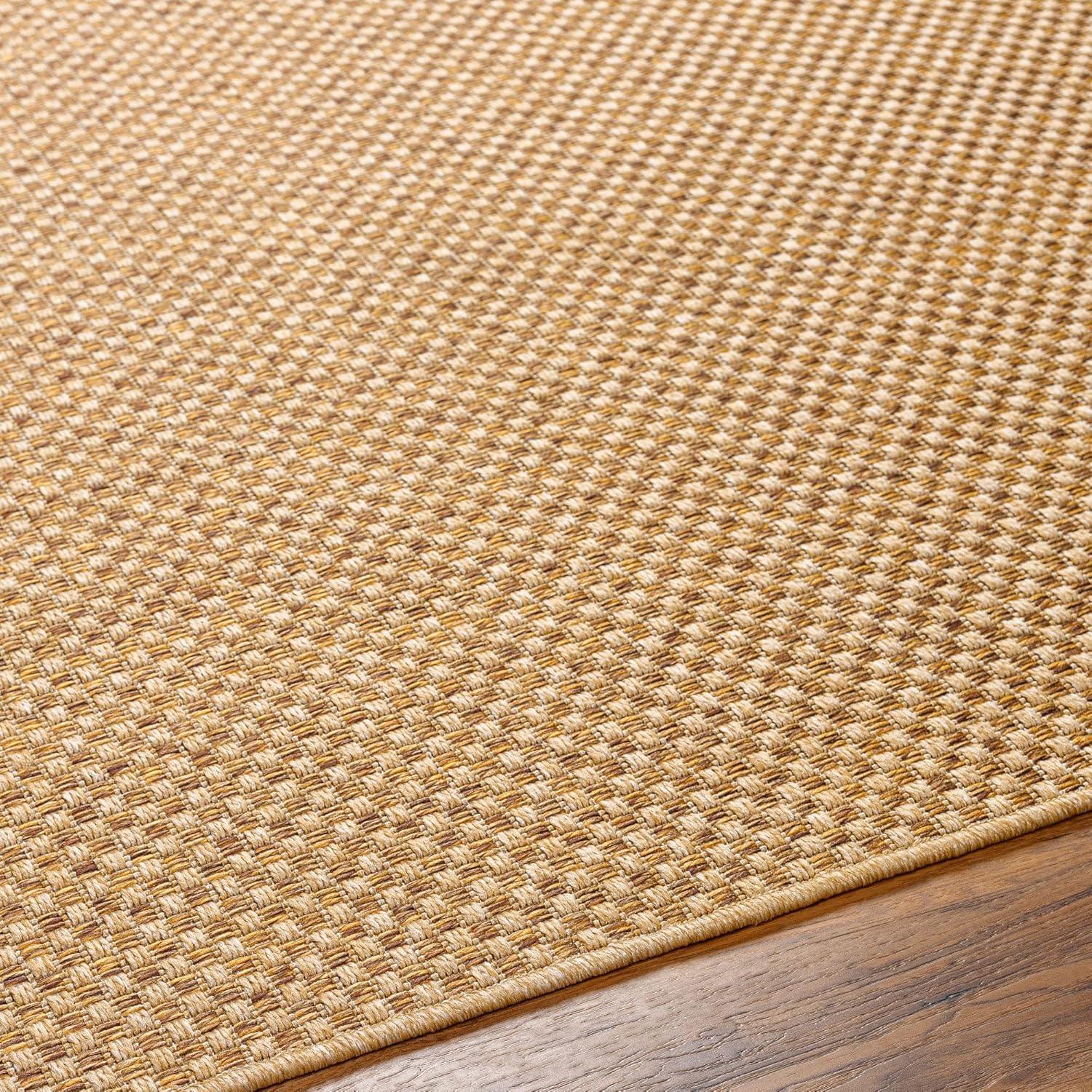 Pismo Beach Natural Tone Checker Weave 2'x3' Synthetic Area Rug