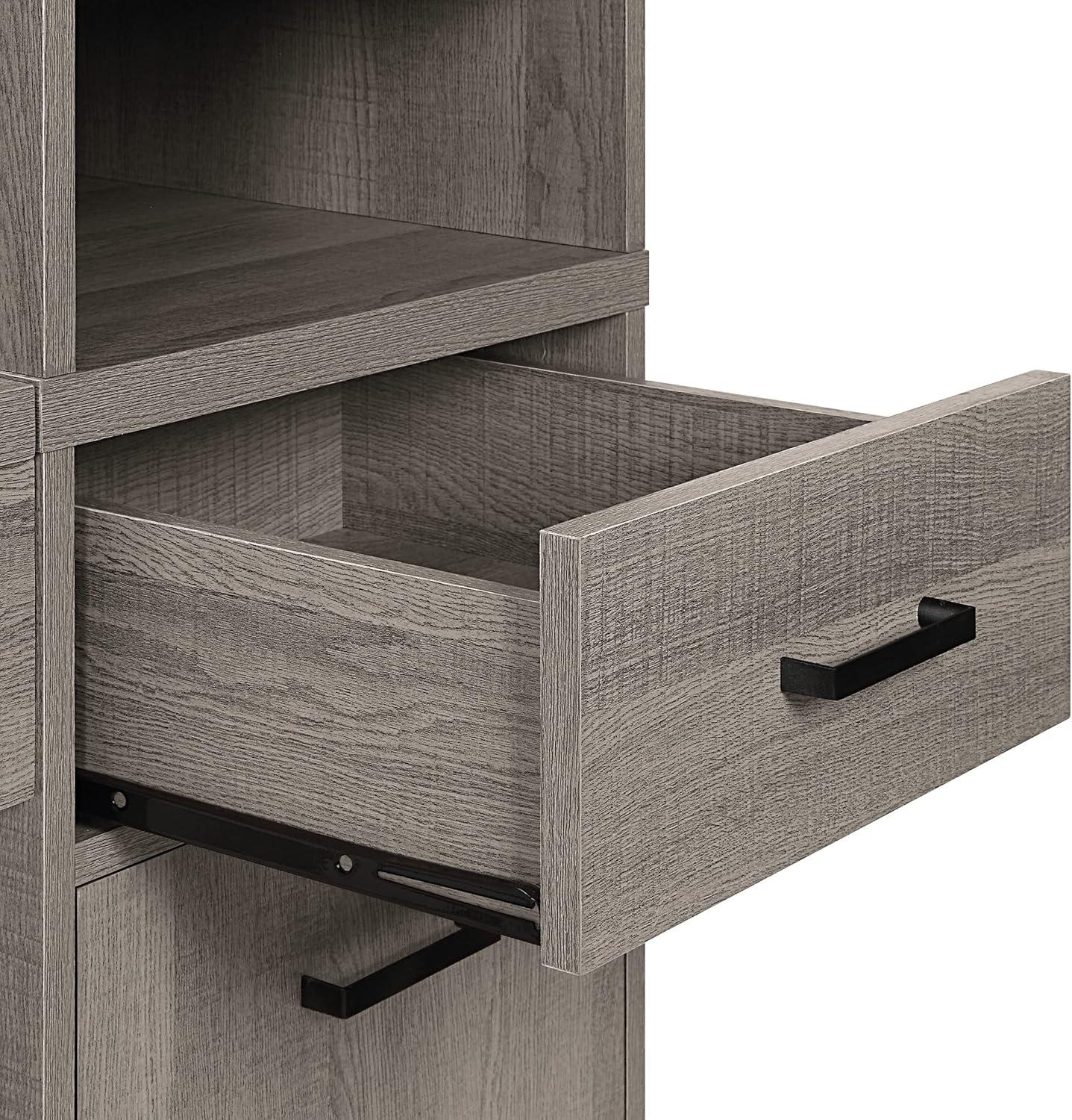 Hagney Lane Worksmart Sit-To-Stand Desk in Farm Oak Engineered Wood