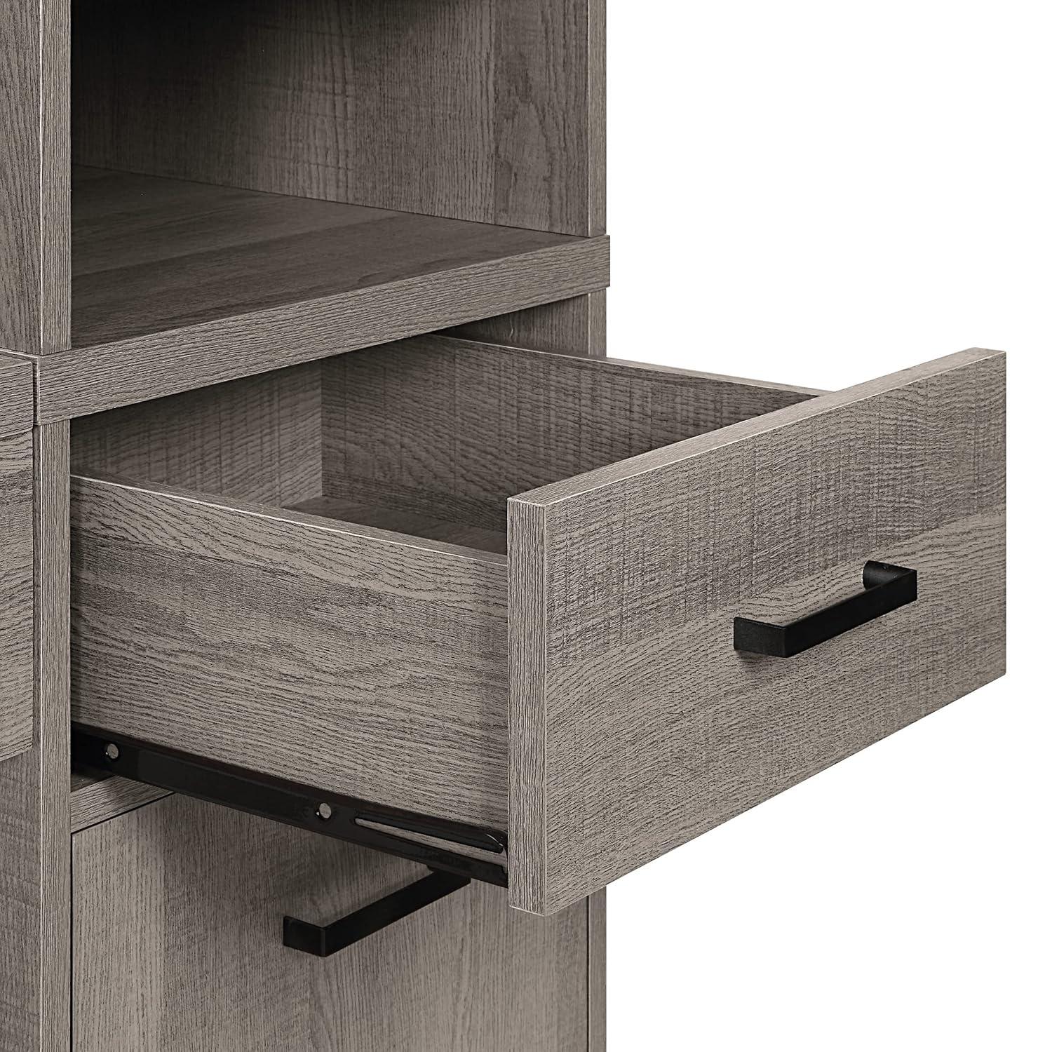 Hagney Lane Worksmart Sit-To-Stand Desk in Farm Oak Engineered Wood