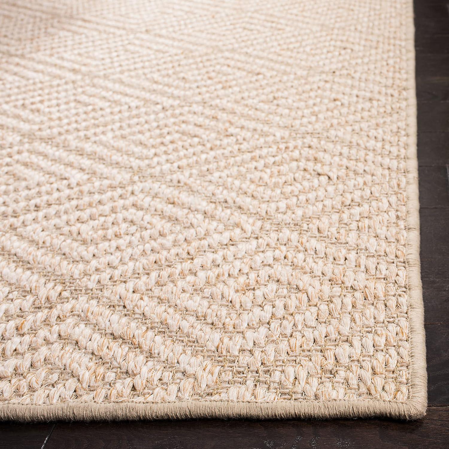 Palm Beach PAB360 Power Loomed, Jacquard Weave Indoor Accent Rug - 3'x5' - Beige/Beige - Safavieh