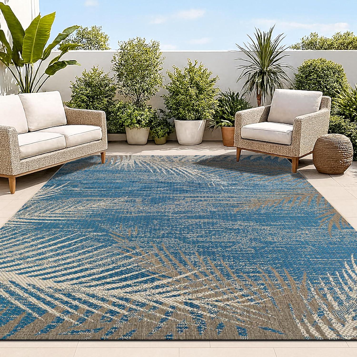 Couristan Monaco Tropical Palms Indoor/Outdoor Area Rug