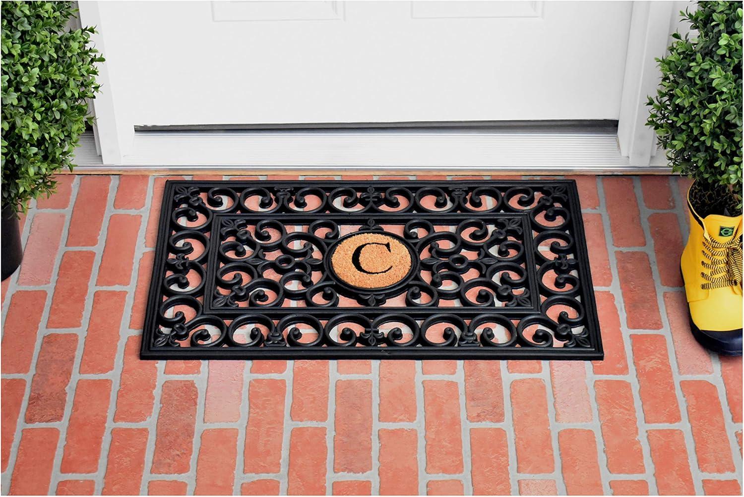 Calloway Mills Rubber Monogram Outdoor Doormat 18" x 30" (Letter C)