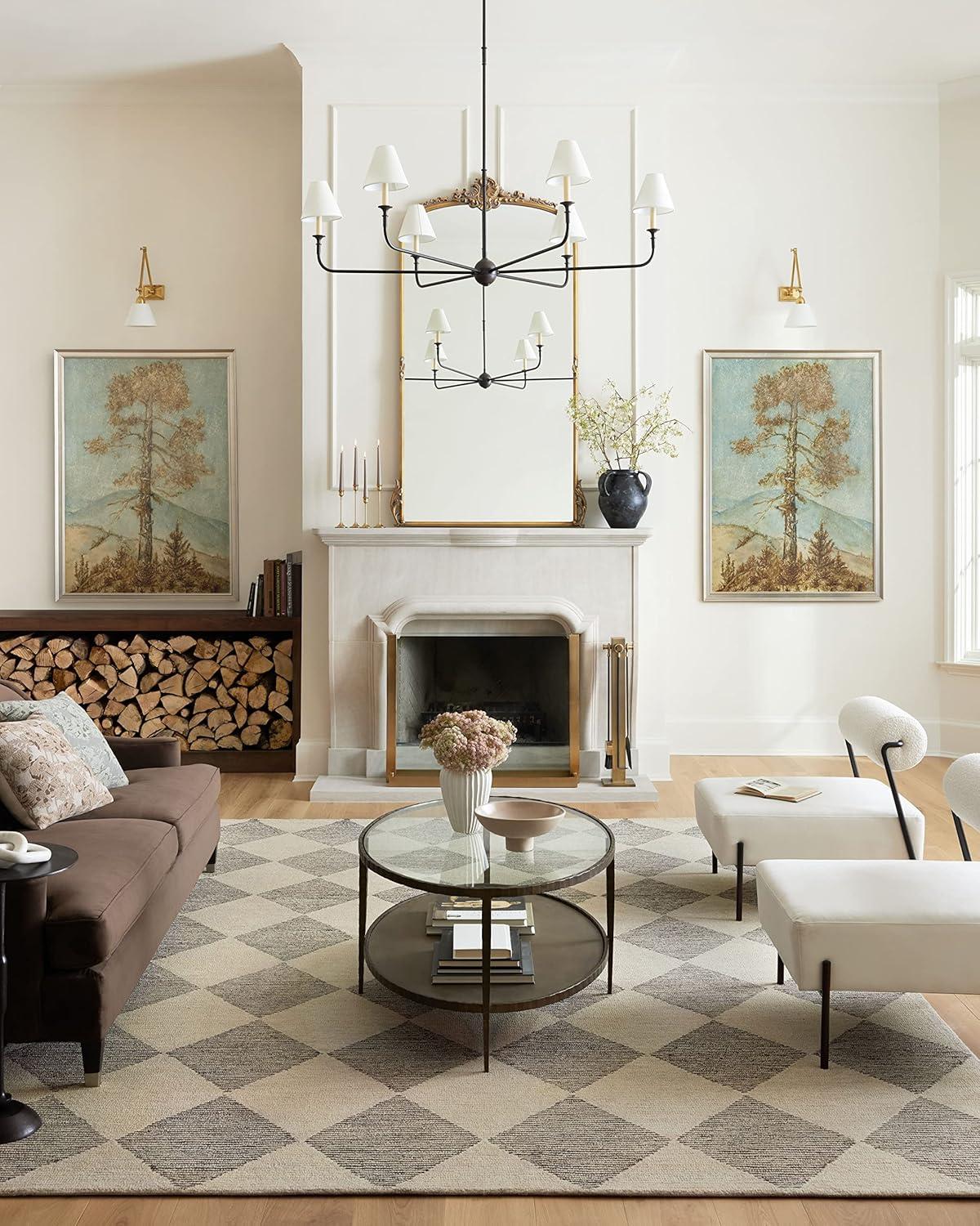 Chris Loves Julia x Loloi Francis Collection FRA-02 Green / Natural, ContemporaryArea Rug