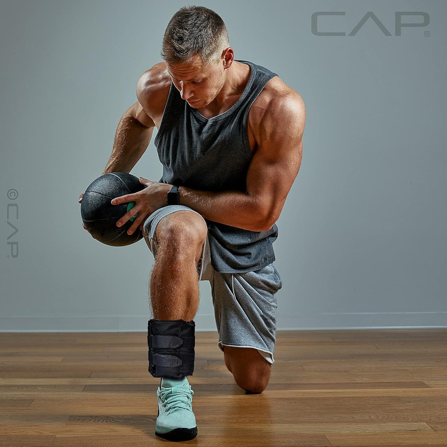CAP Barbell Adjustable Ankle Pair Body Weight - Black 20lbs