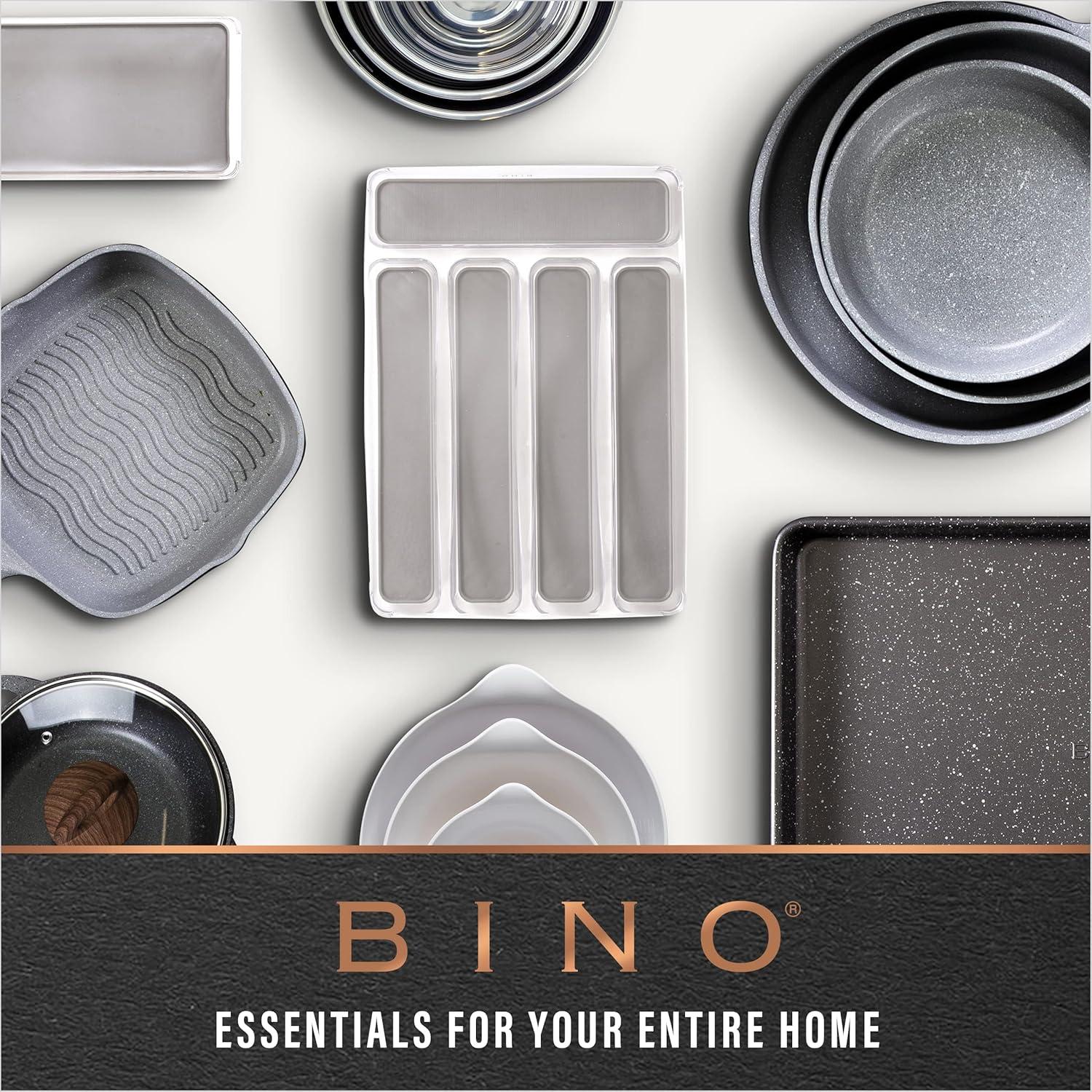 BINO | Plastic Organizer Bins, Small - 4 Pack | THE SOHO COLLECTION | Multi-Use Organizer Bins | Pantry Organizer & Freezer Organizer Bins | Plastic Storage Containers | Bins for Home & Kitchen Org