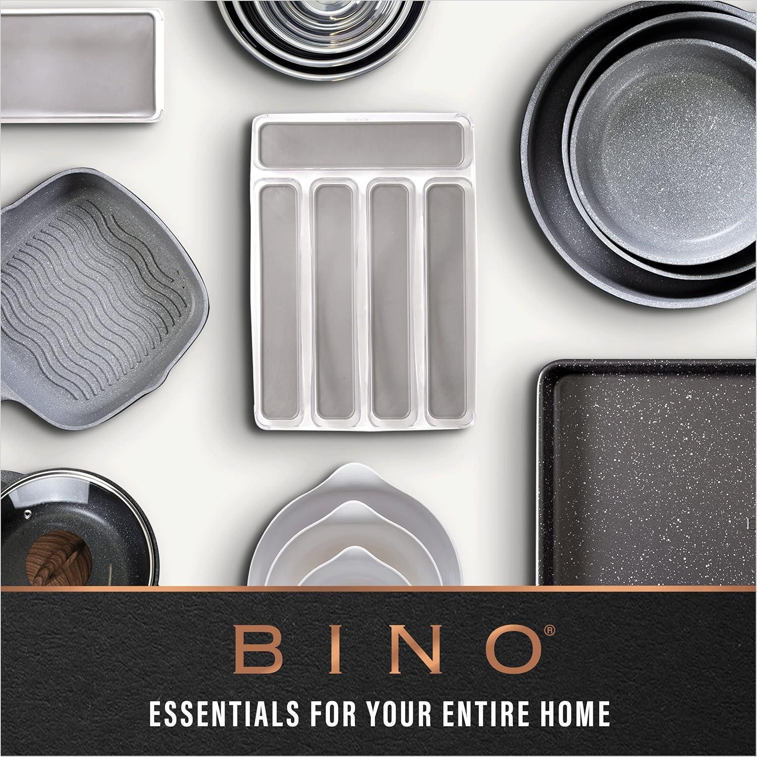 BINO | Plastic Storage Bins, Medium - 2 Pack | THE LUCID COLLECTION | Multi-Use Built-In Handles | BPA-Free | Clear Storage Containers | Fridge Organizer | Pantry & Home Organization