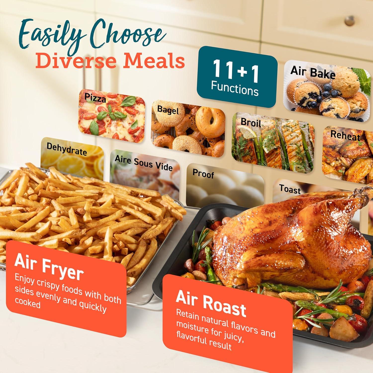 COSORI 26-Quart Stainless Steel Digital Air Fryer Oven