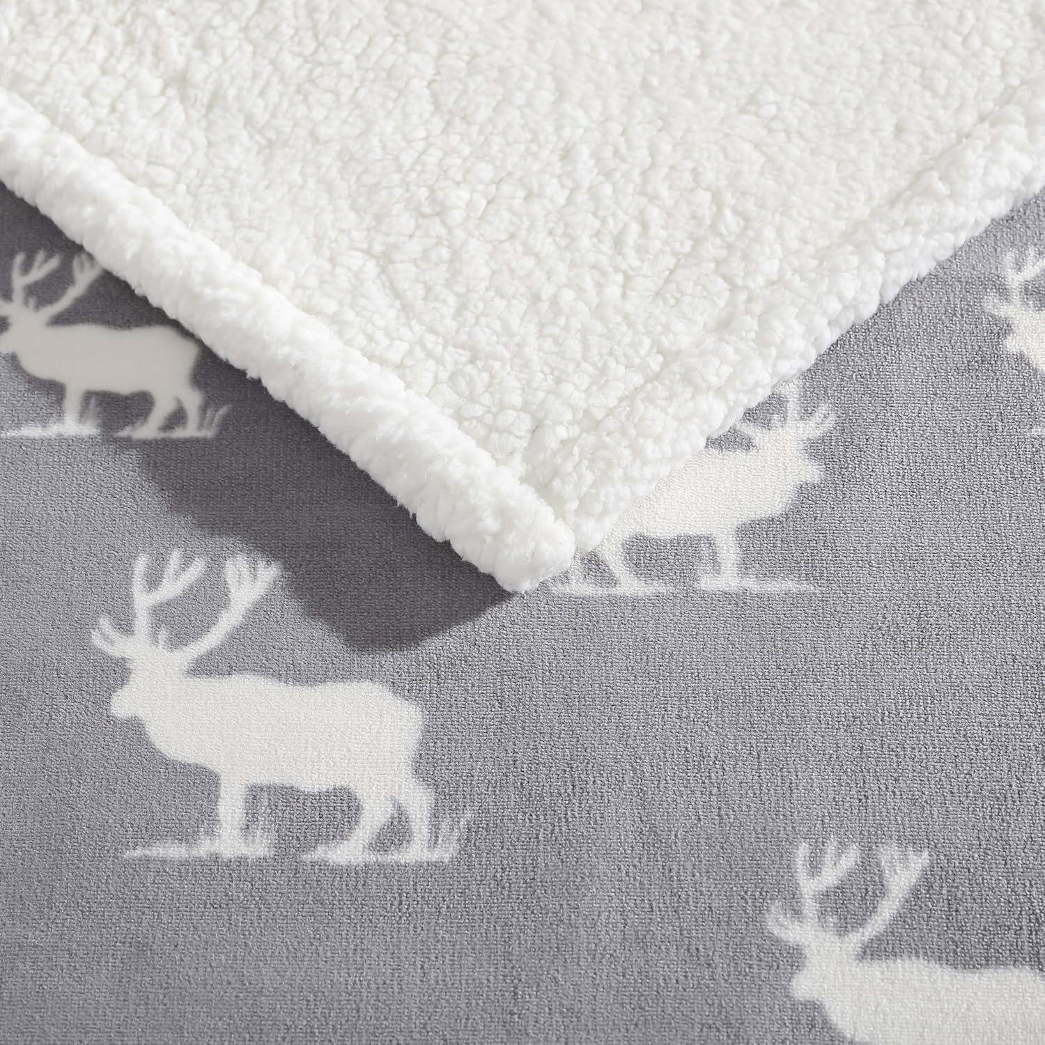 Eddie Bauer Eddie Bauer Printed Plush Fleece/Sherpa Throw Blankets