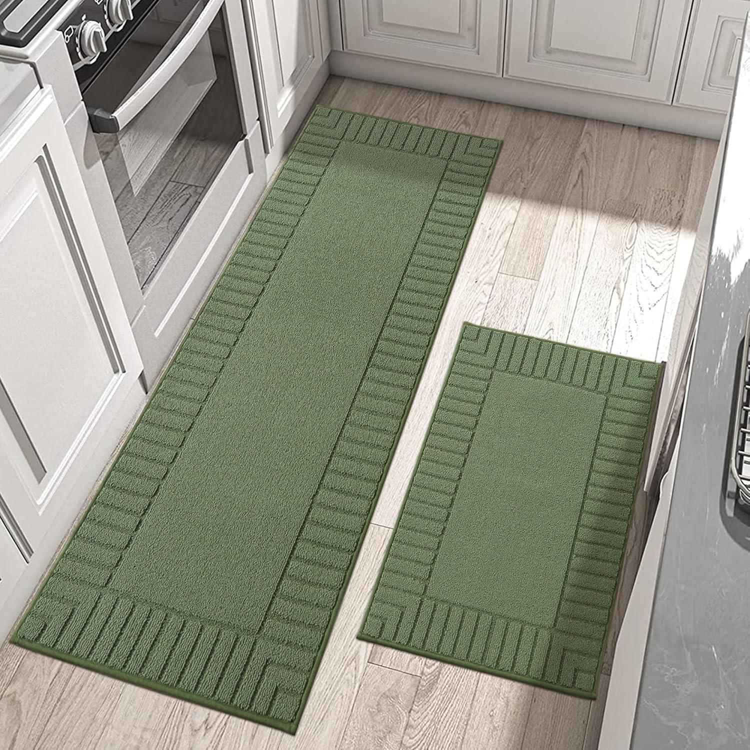 Hokku Designs Machine Washable Non-Skid Kitchen Mat 2 Pieces