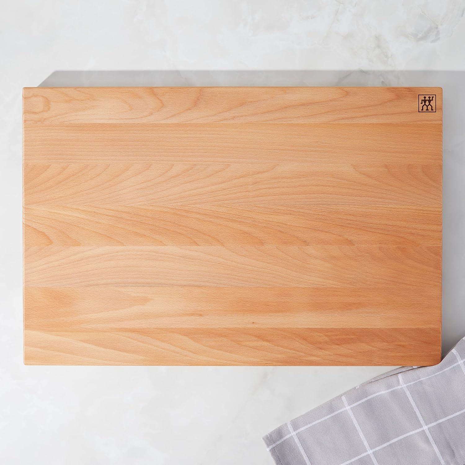 Natural Beechwood Rectangular Cutting Board, 22" x 16"