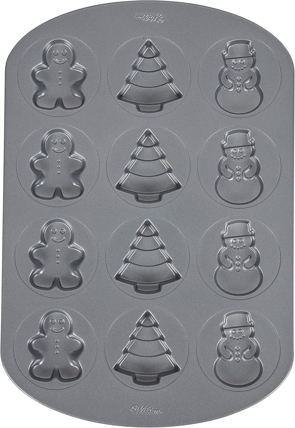 Non-Stick Holiday Shapes Cookie Sheet Pan, 12-Cavity