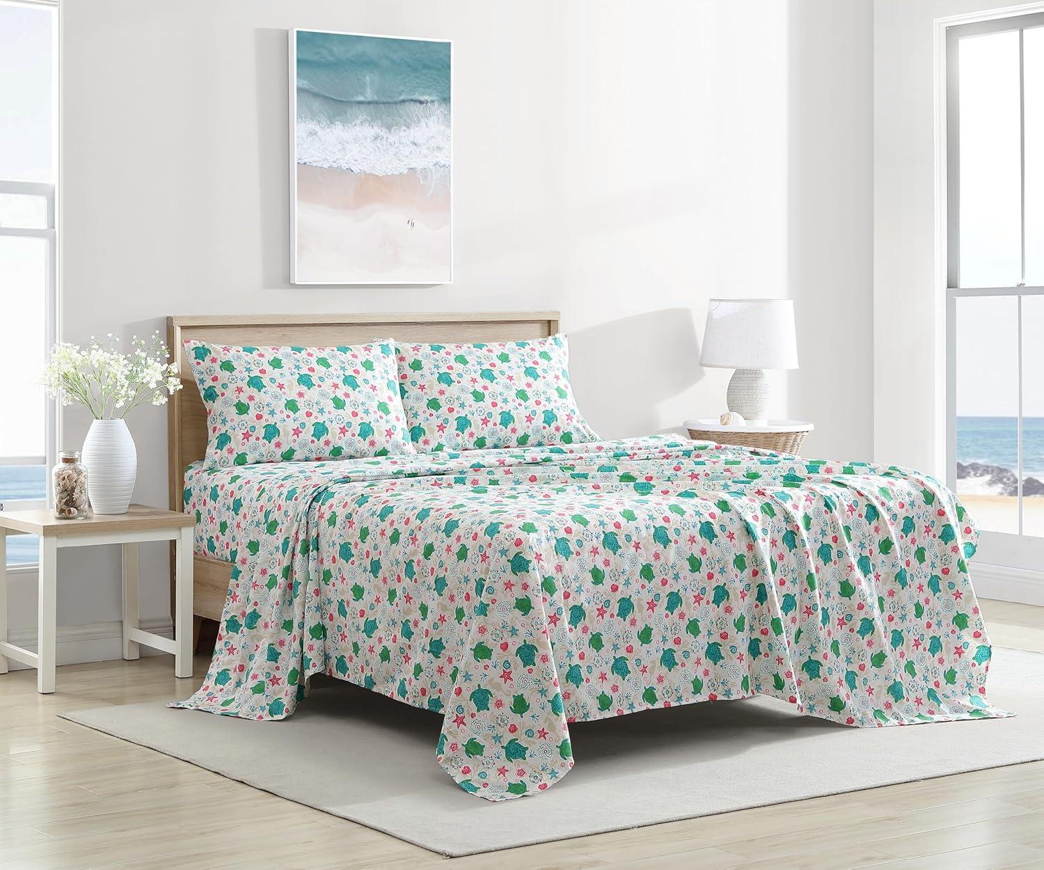 Coastal Print Sheet Set|Queen - Ocean Paradise King - Ocean Paradise