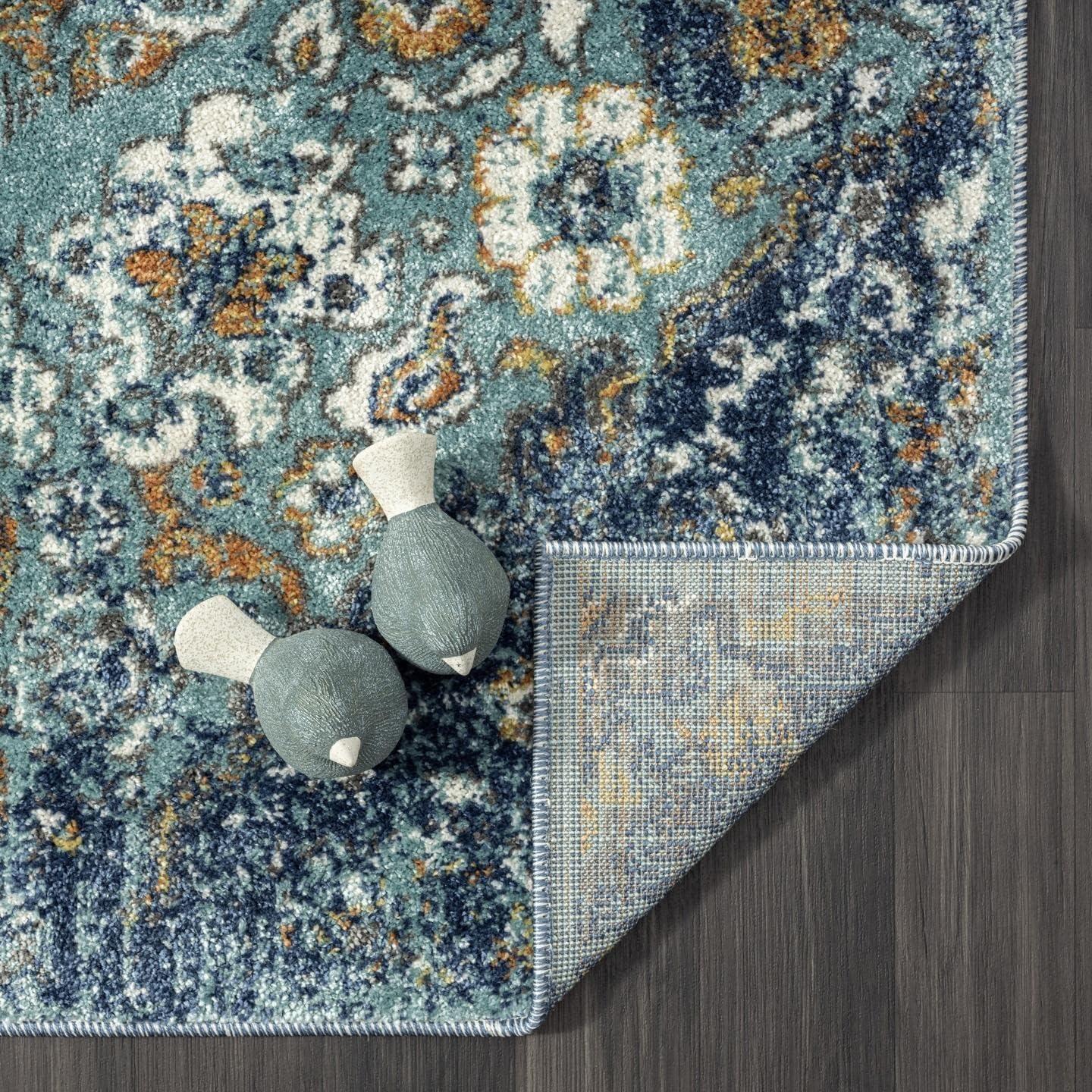 Luxe Weavers Victoria Collection Cream 9x12 Floral Area Rug