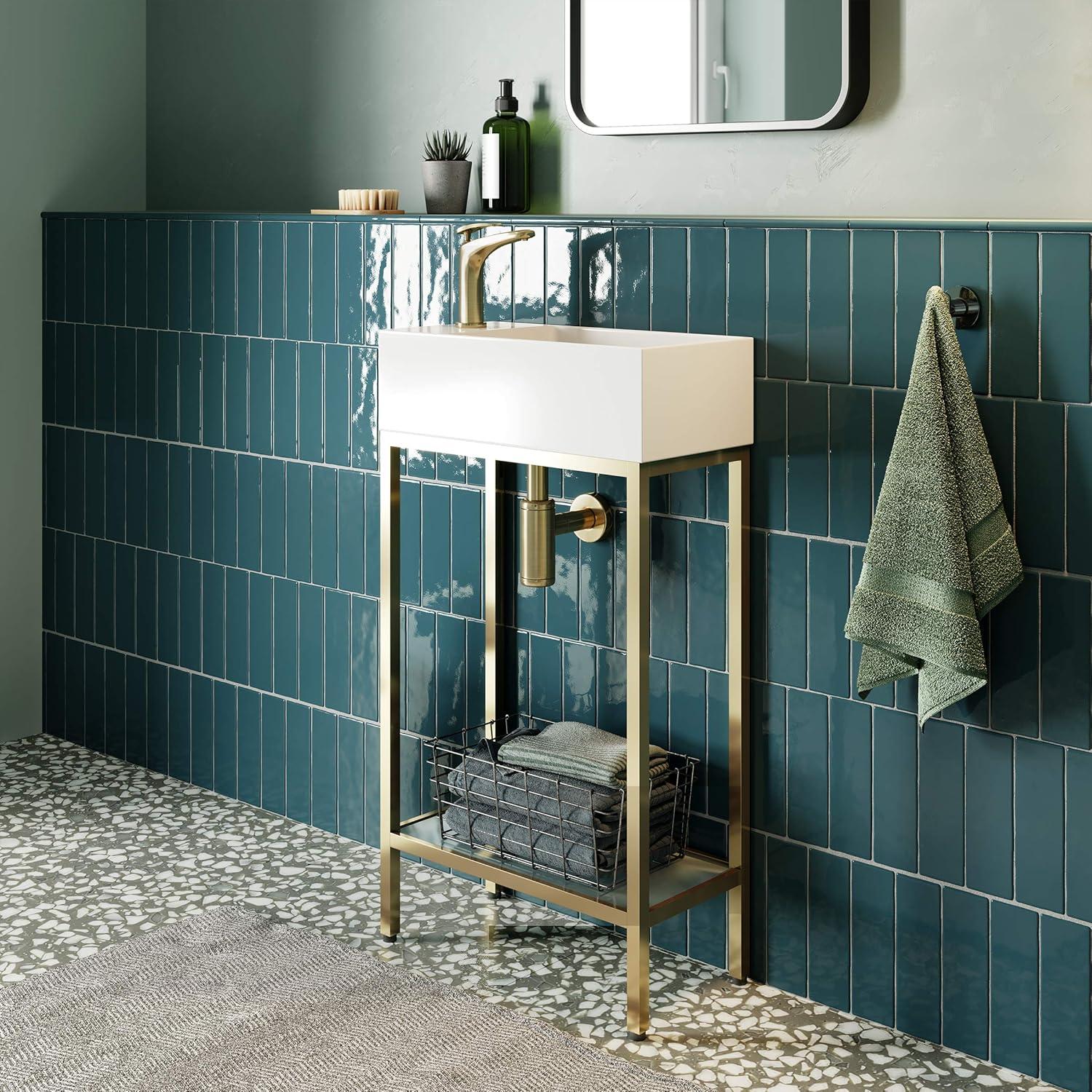 Pierre 19.5 Single, Freestanding, Open Shelf, Frame Bathroom Vanity