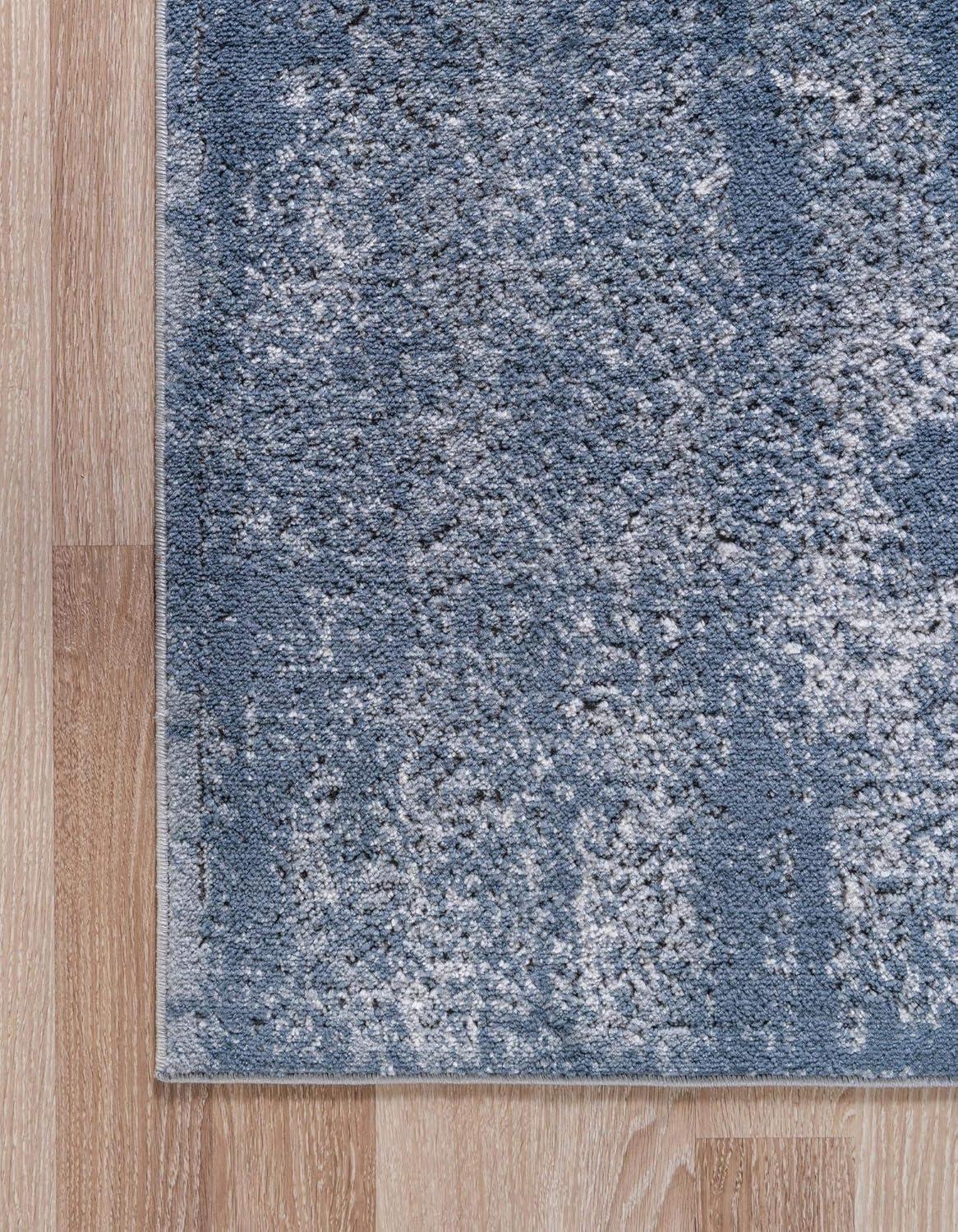 5'x8' Haze Solid Low-Pile Area Rug, Light Gray - JONATHAN Y