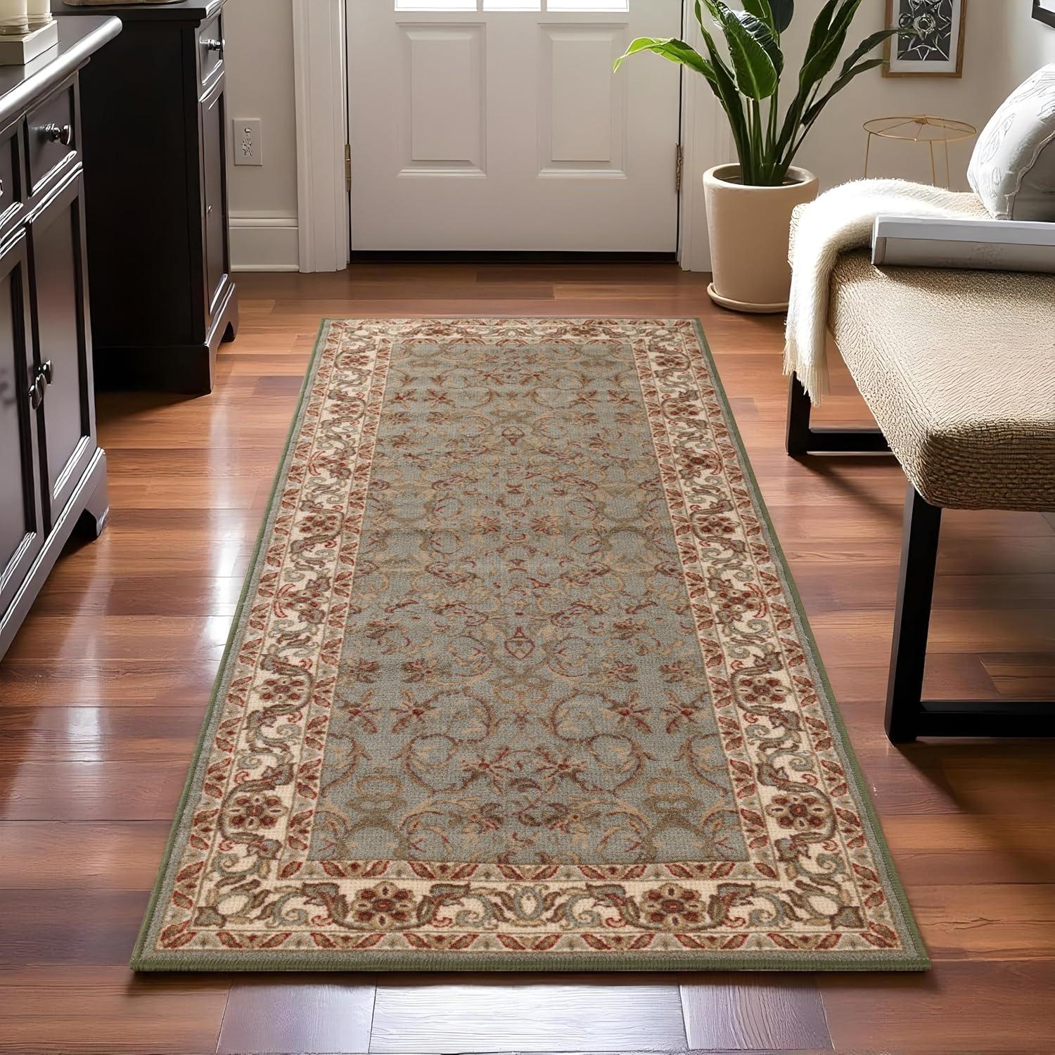 Heritage Traditional Floral Scroll Vines Indoor Or Area Rug