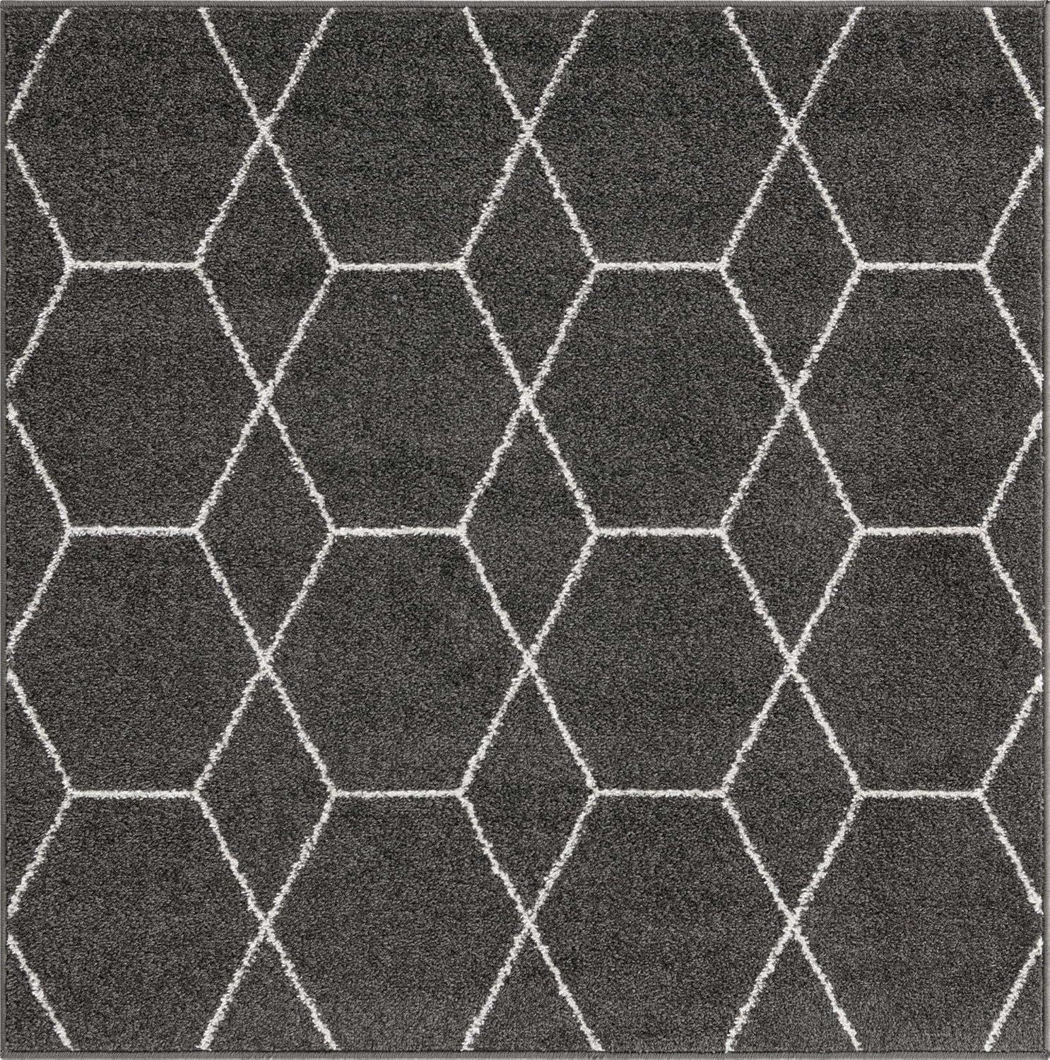 Unique Loom Trellis Frieze Geometric Trellis Indoor Woven Area Rug