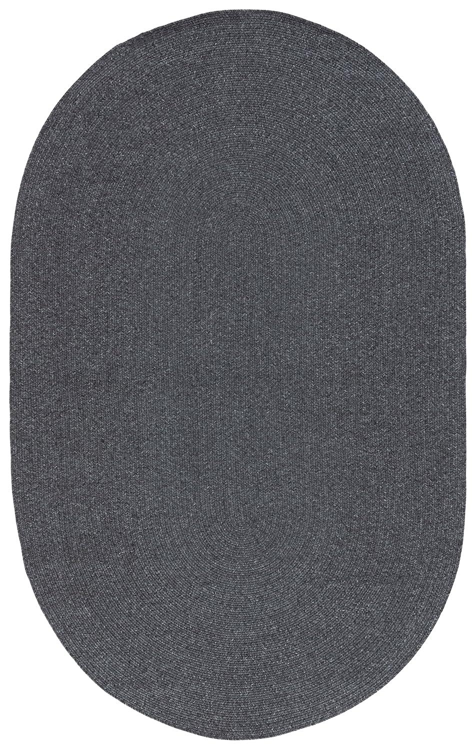 Braided BRA201 Hand Woven Indoor Machine Washable Area Rug - Black - 4'x6' Oval - Safavieh