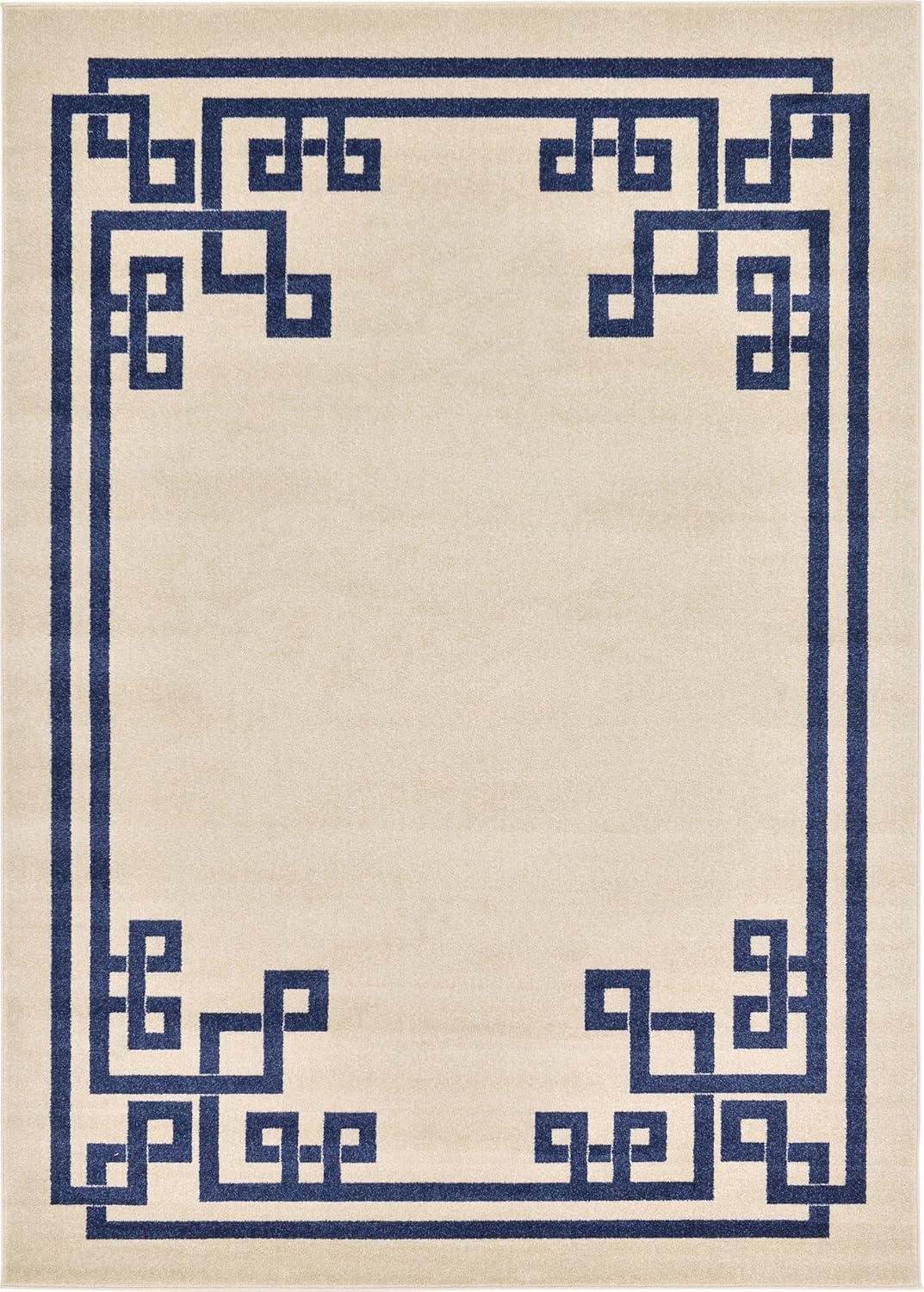 Athens Geometric Beige 7' 0 x 10' 0 Area Rug