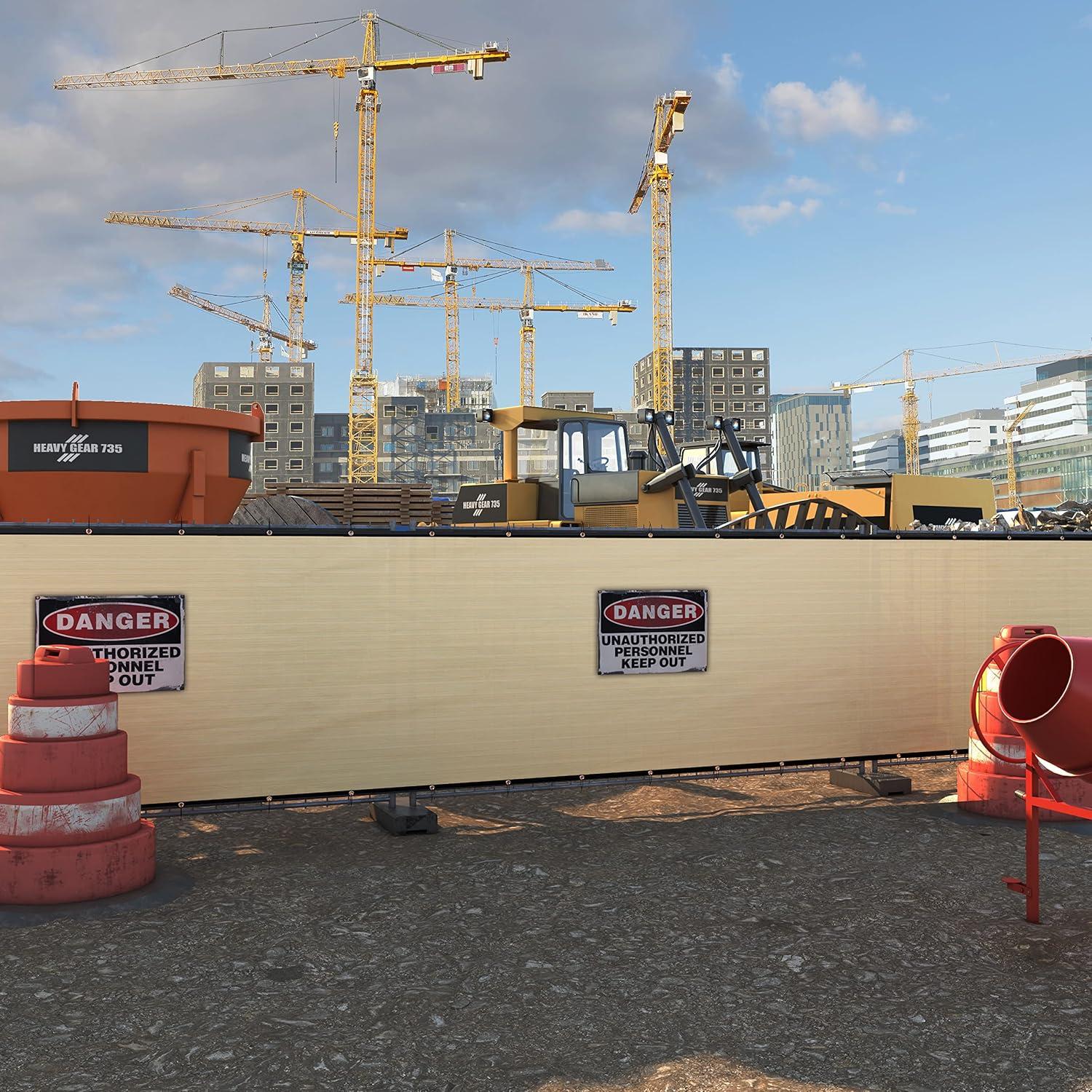 Amgo Amgo Fence Privacy Screen Heavy Duty Windscreen with Bindings & Grommets