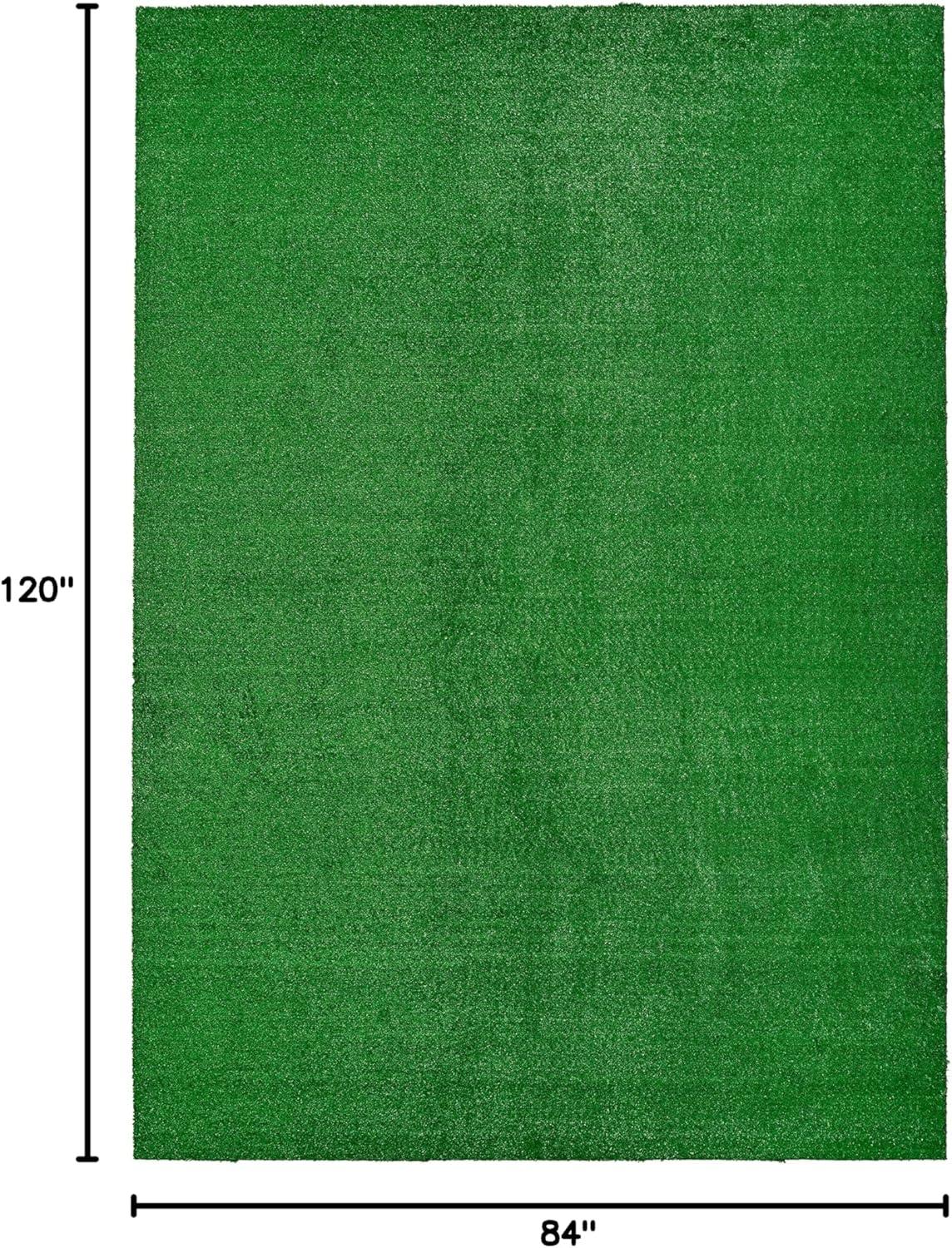 Garland Rug Artificial Grass 7 ft. x 10 ft. Large Indoor/Outdoor Area Rug Green