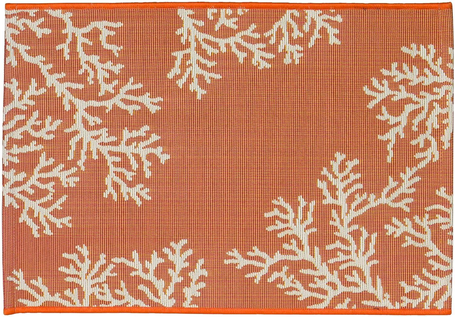 Liora Manne Esencia Coral Edge Indoor/Outdoor Mat Sunset 2' x 2'10"