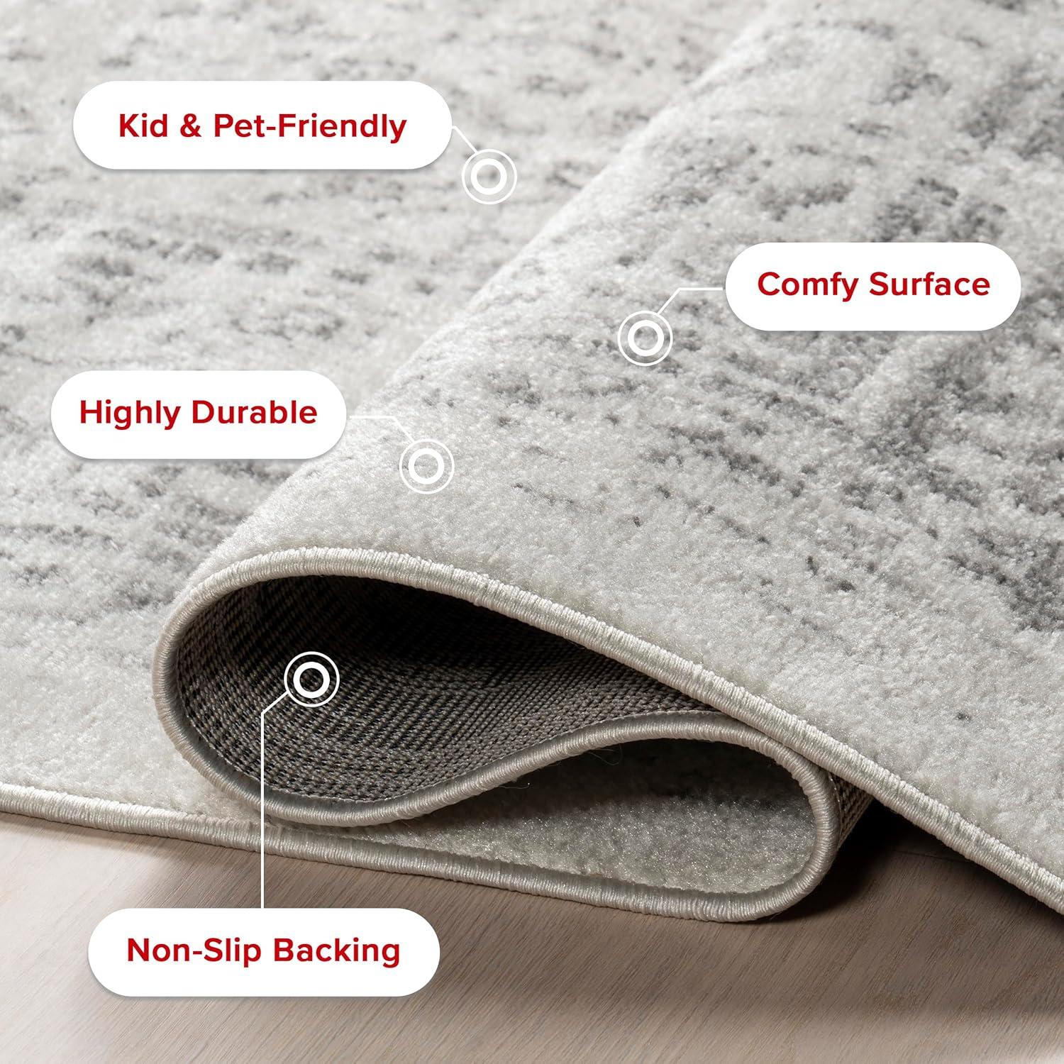 Nuloom Arlena Medallion 10x13 Indoor Area Rug for Living Room Bedroom Dining Room Kitchen, Grey/Ivory
