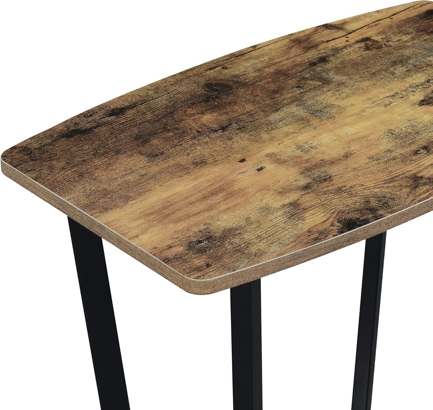 Convenience Concepts Graystone End Table with Shelf, Barnwood/Black Frame
