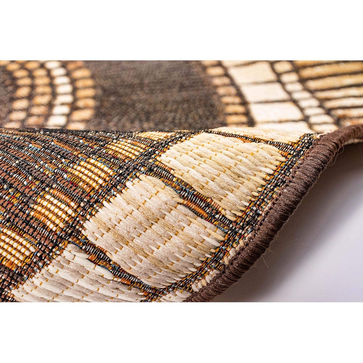 Liora Manne Marina Circles Indoor/Outdoor Rug Brown 2'7" x 4'3"