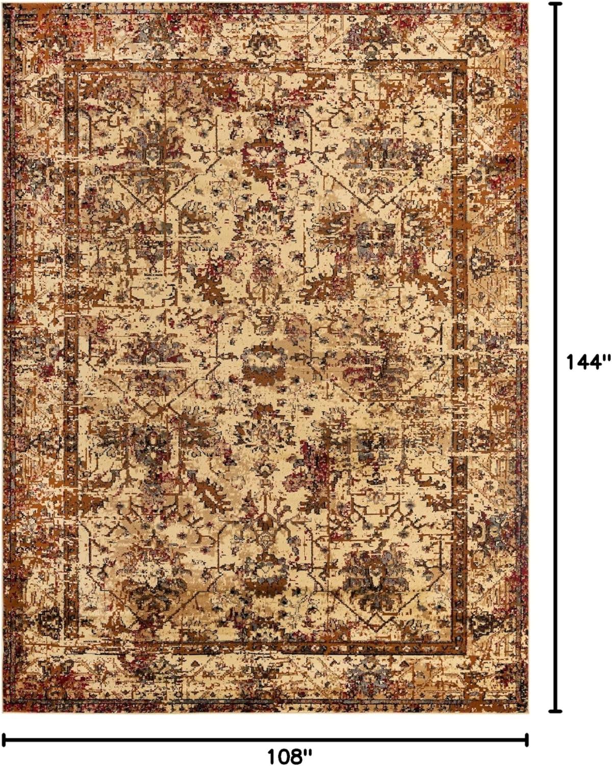Unique Loom Saturn Collection Area Rug - Ion (9' x 12' Rectangle, Green/ Beige)