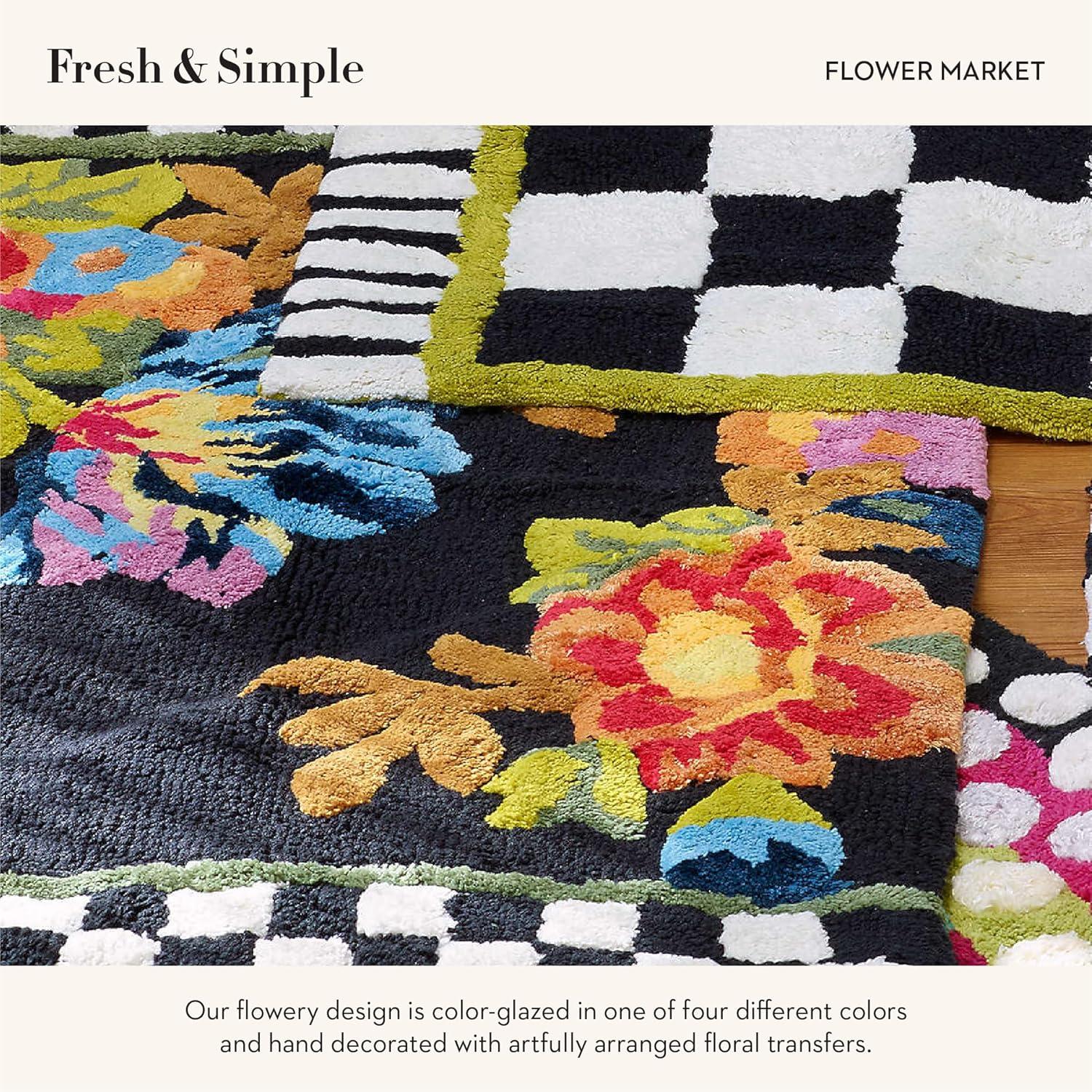 Flower Market Standard Bath Rug