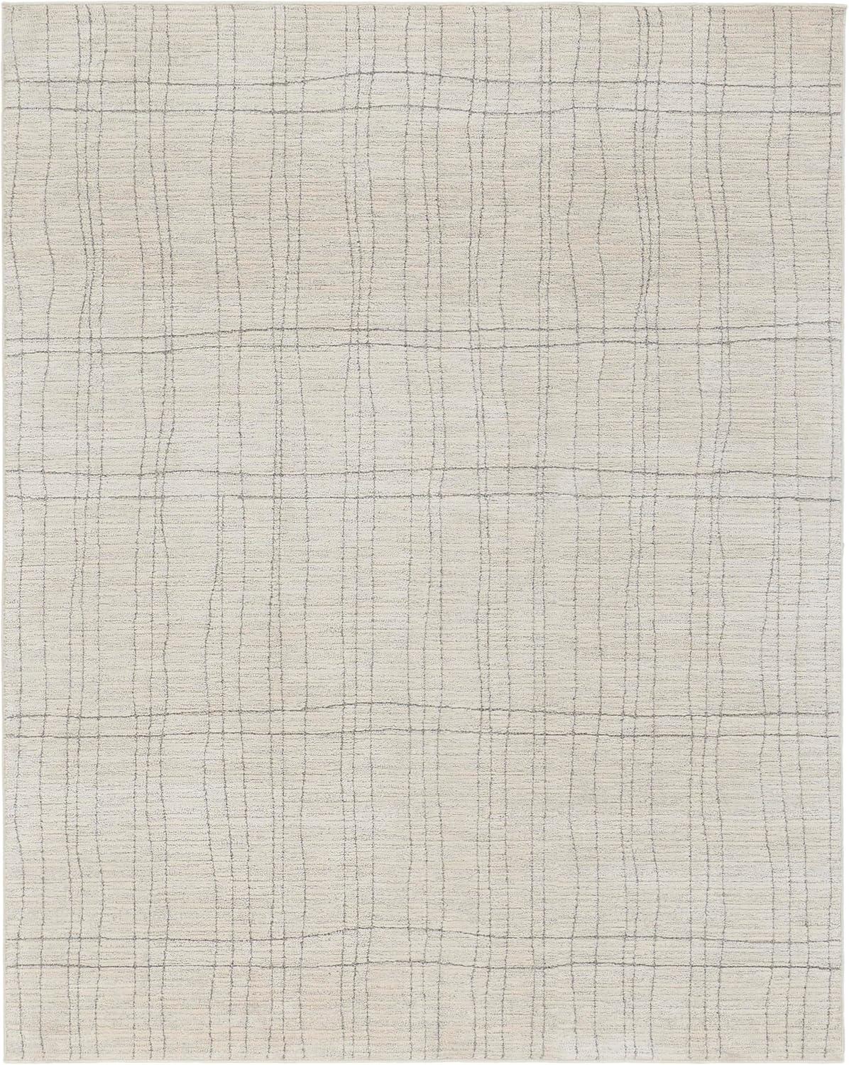 Nourison Andes Abstract Ivory Grey 9' x 12' Area Rug (9x12)