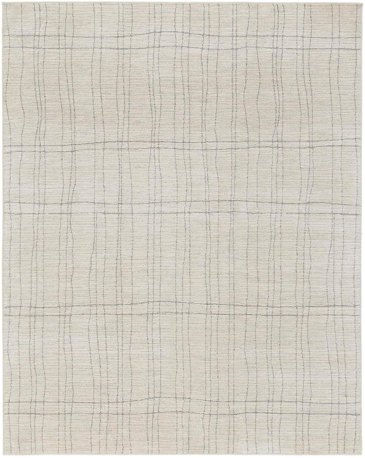 Nourison Andes Abstract Ivory Grey 9' x 12' Area Rug (9x12)