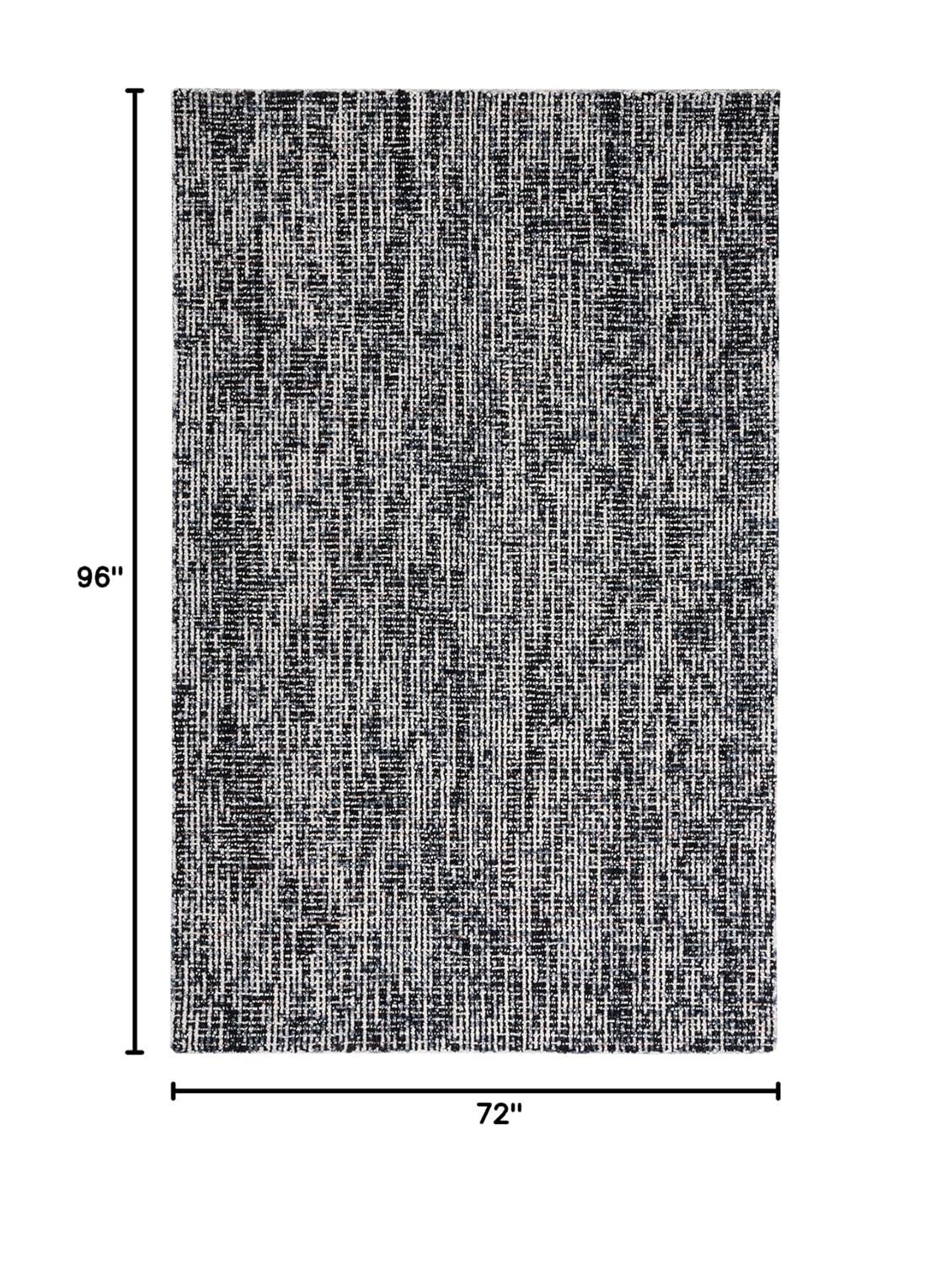 Safavieh Abstract 6'-0" x 8'-0" Wool Hand Tufted Rug in Black / Gray