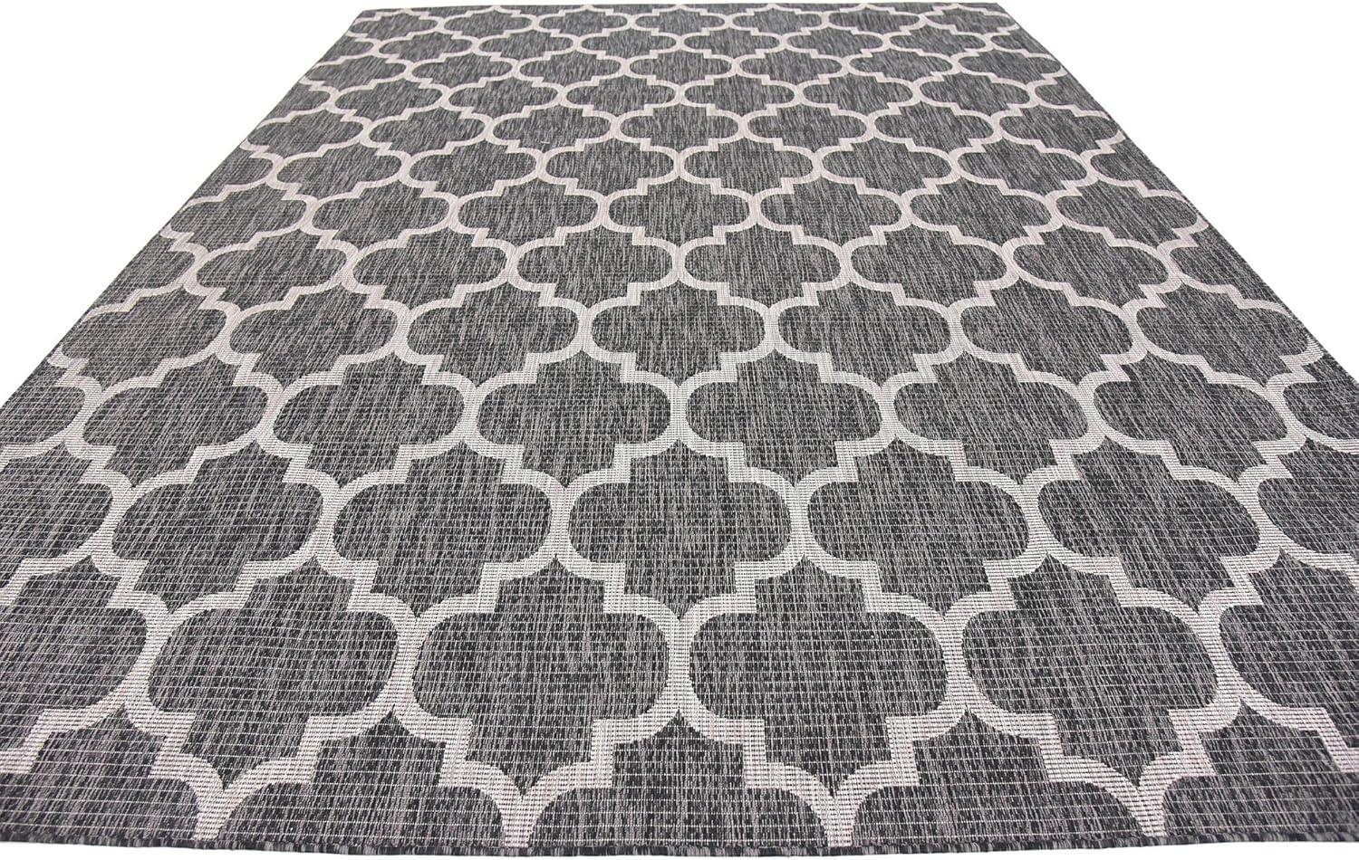 Unique Loom Outdoor Trellis Geometric Woven Area Rug