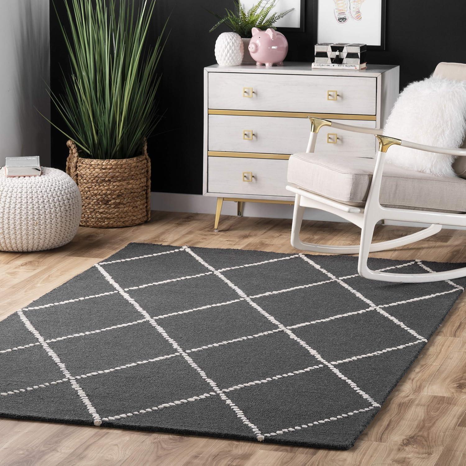4'x6' Wool Hand Tufted Elvia Area Rug Baby Pink - nuLOOM