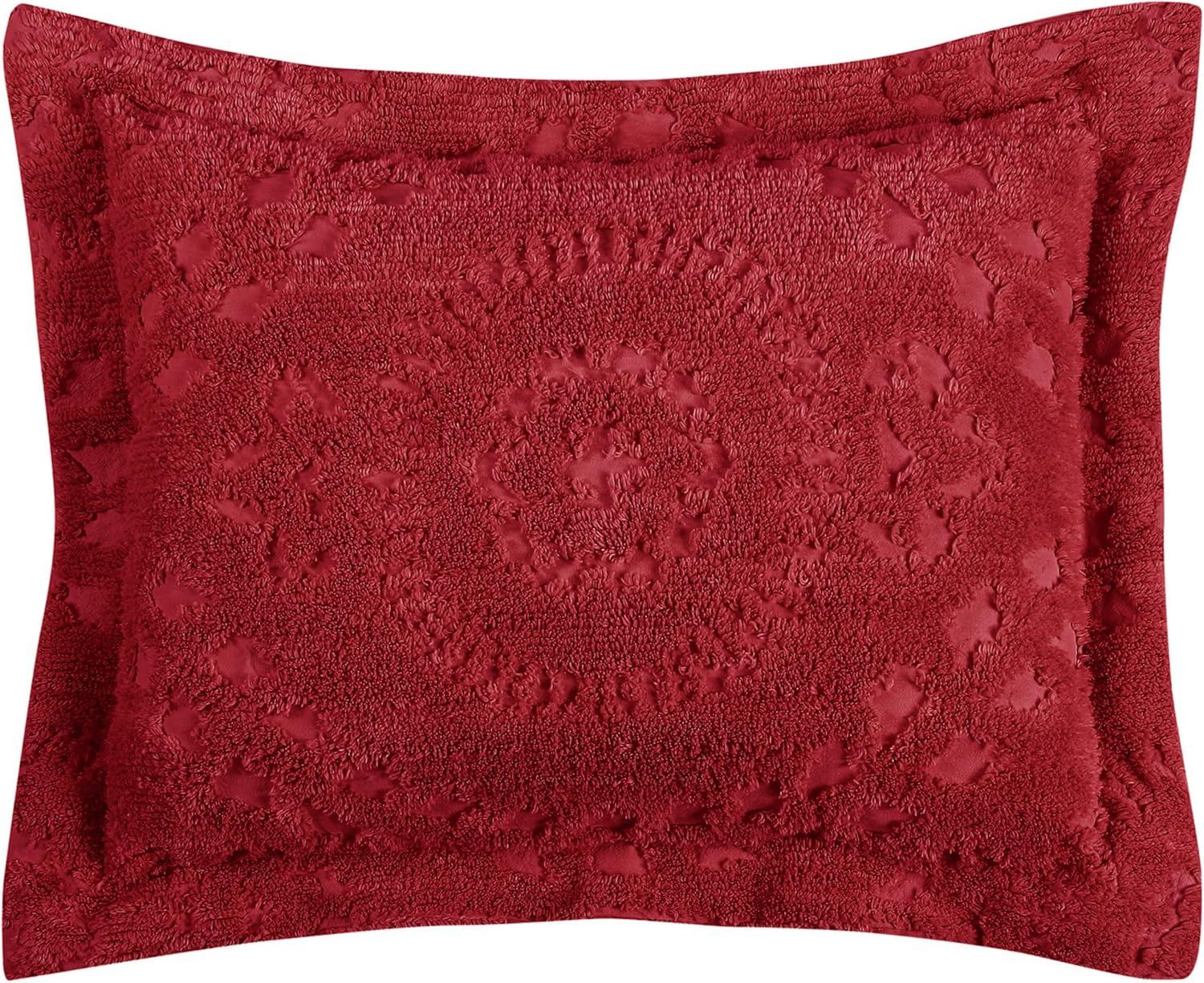 Better Trends Rio 100% Cotton Tufted Pillow Sham with Medallion Pattern Machine Washable Pillow Cover for All Season