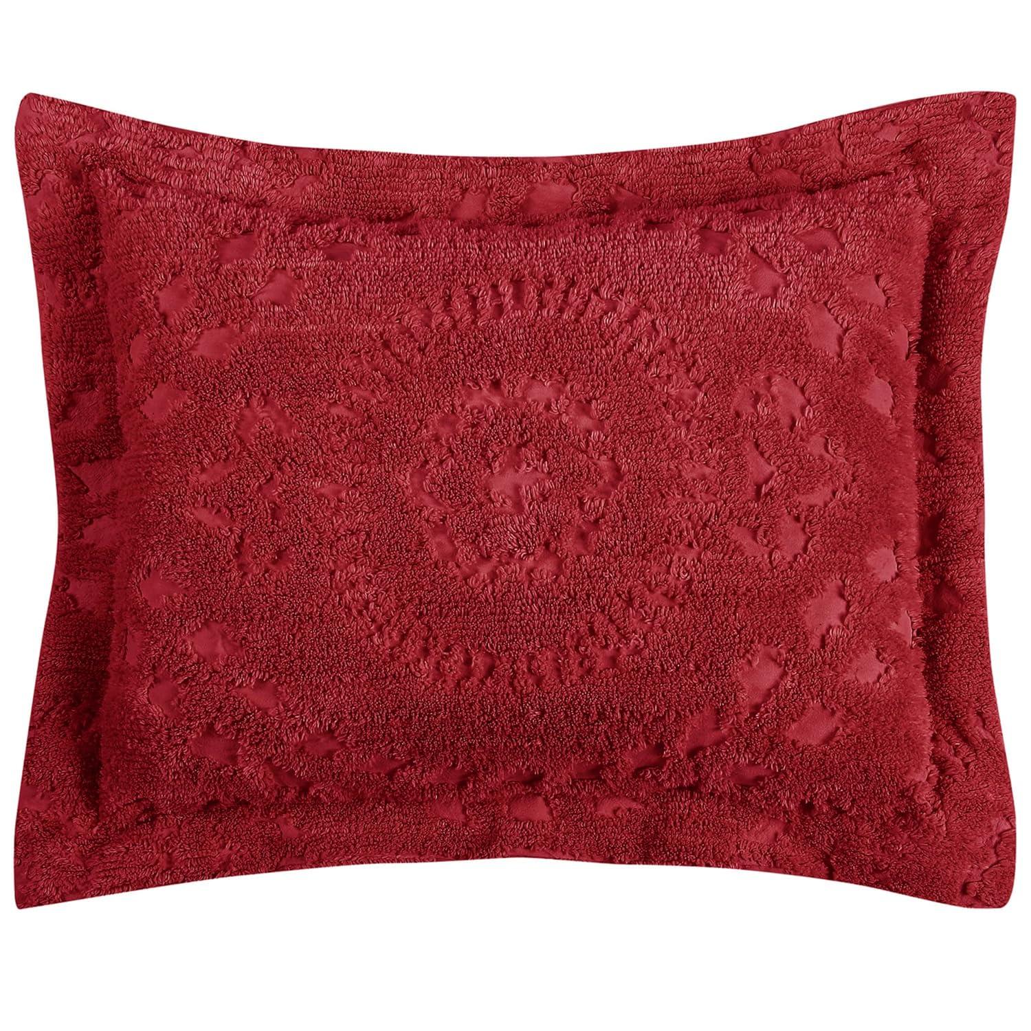 Better Trends Rio 100% Cotton Tufted Pillow Sham with Medallion Pattern Machine Washable Pillow Cover for All Season