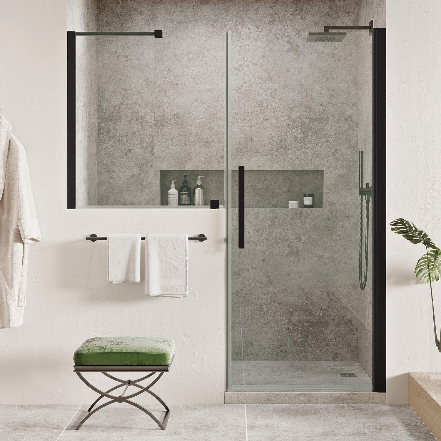 Endless Pasadena 59.8'' W 72.01'' H Frameless Rectangle Reversible Shower Kit