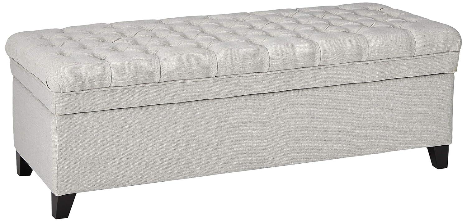 Christopher Knight Home Juliana Storage Ottoman Light Gray: Upholstered, Hardwood Frame, 250lb Capacity
