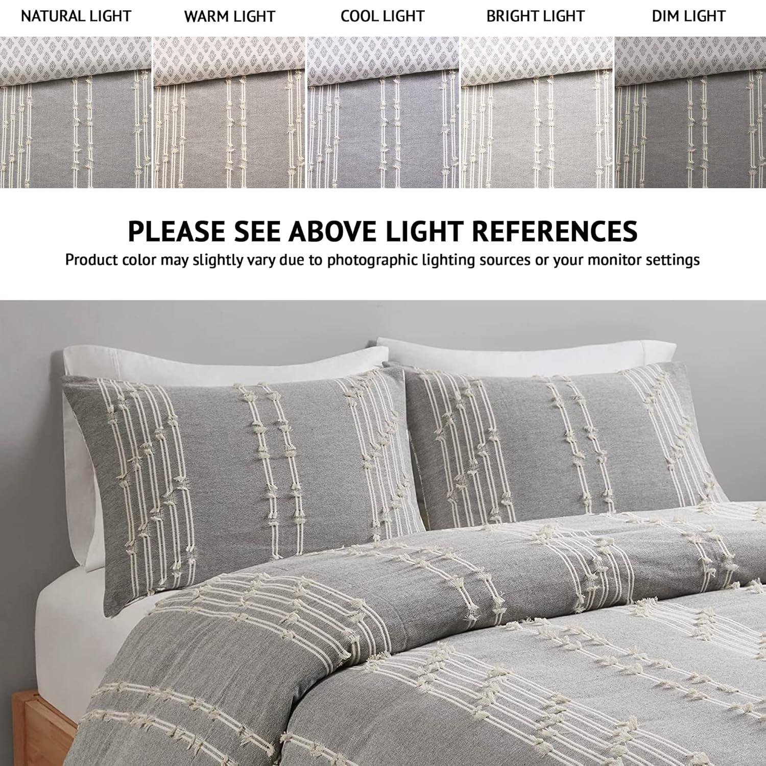 INK+IVY 3 Piece Cotton Jacquard Bedding Set