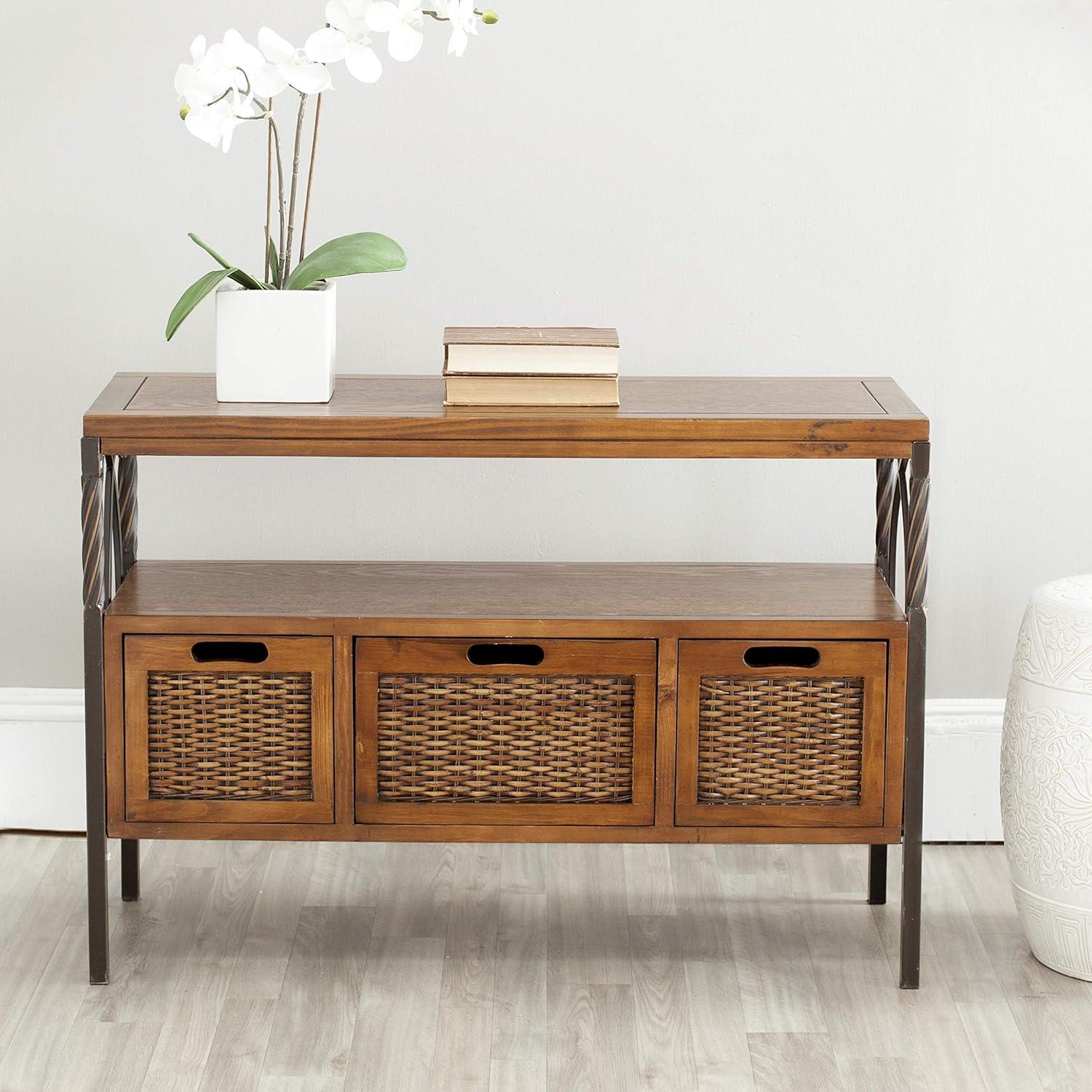 Joshua Media Console - AMH6532C - Brown - Safavieh Couture