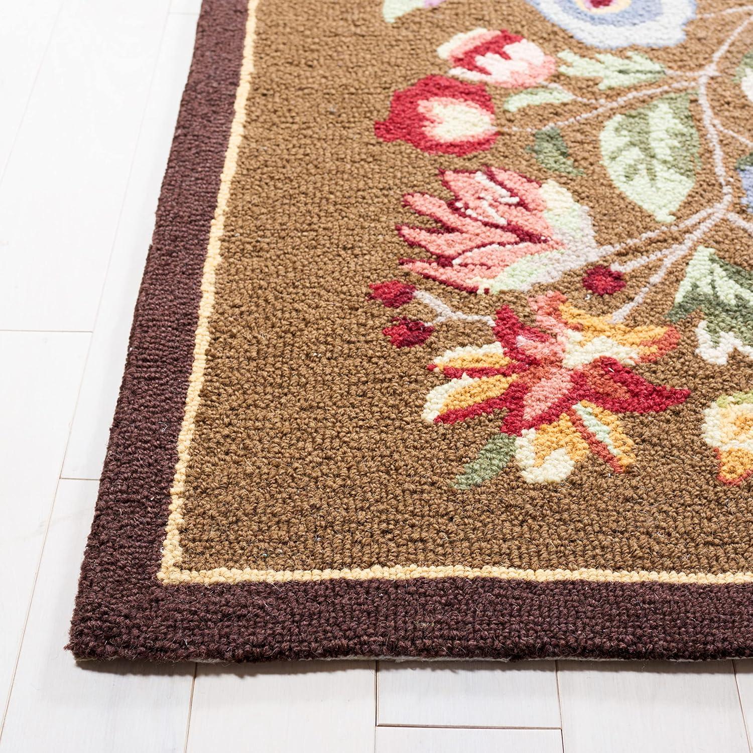 SAFAVIEH Chelsea Hayleigh Floral Wool Area Rug, Ivory, 2'6" x 4'