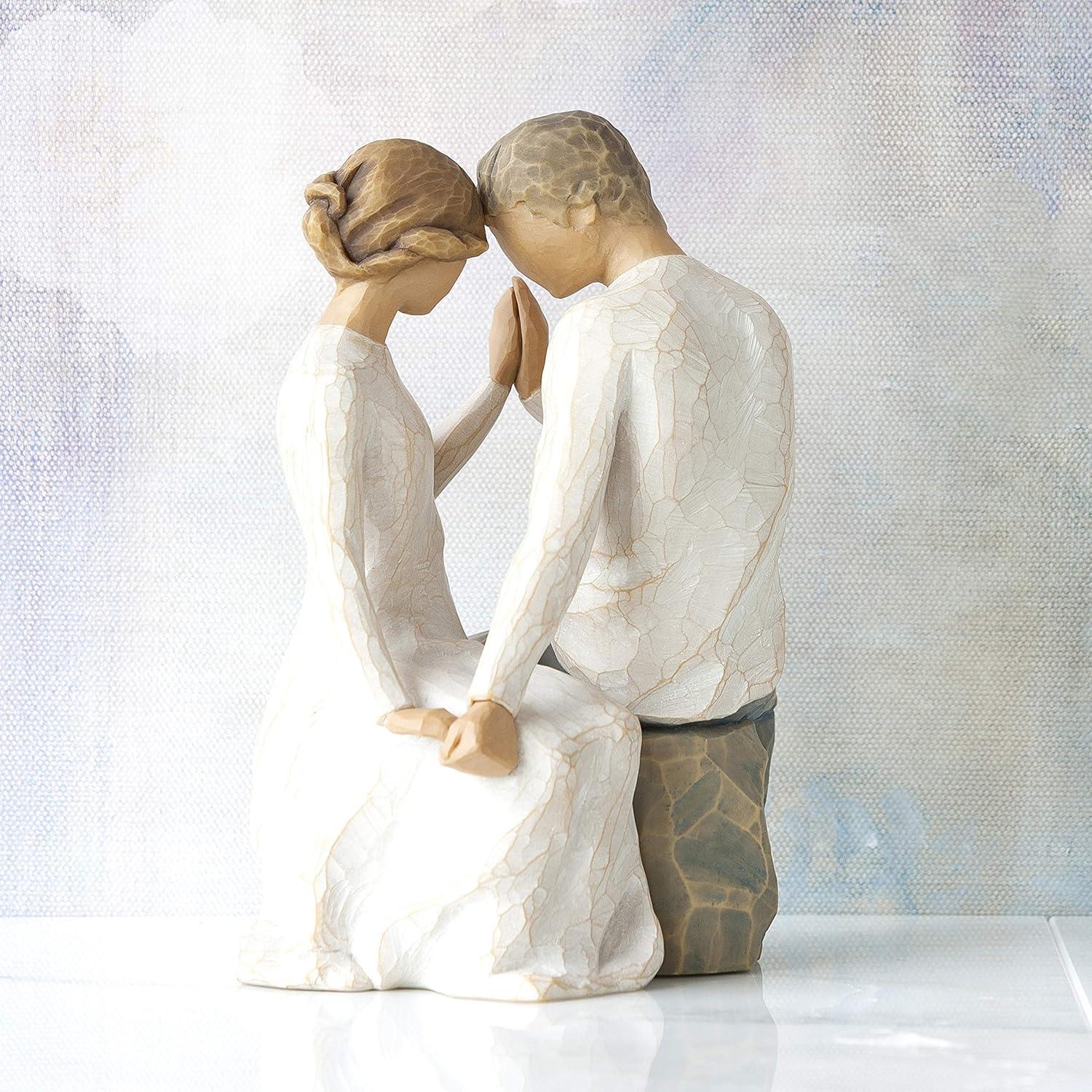 Hand-Painted Resin Romantic Couple Figurine