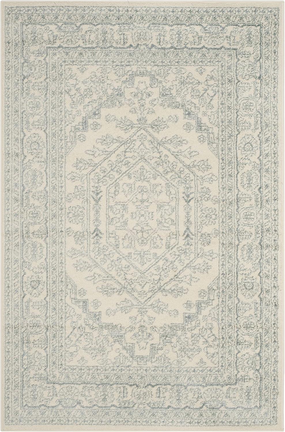 Adirondack ADR108 Power Loomed Area Rug - Ivory/Slate - 6'x9' - Safavieh.