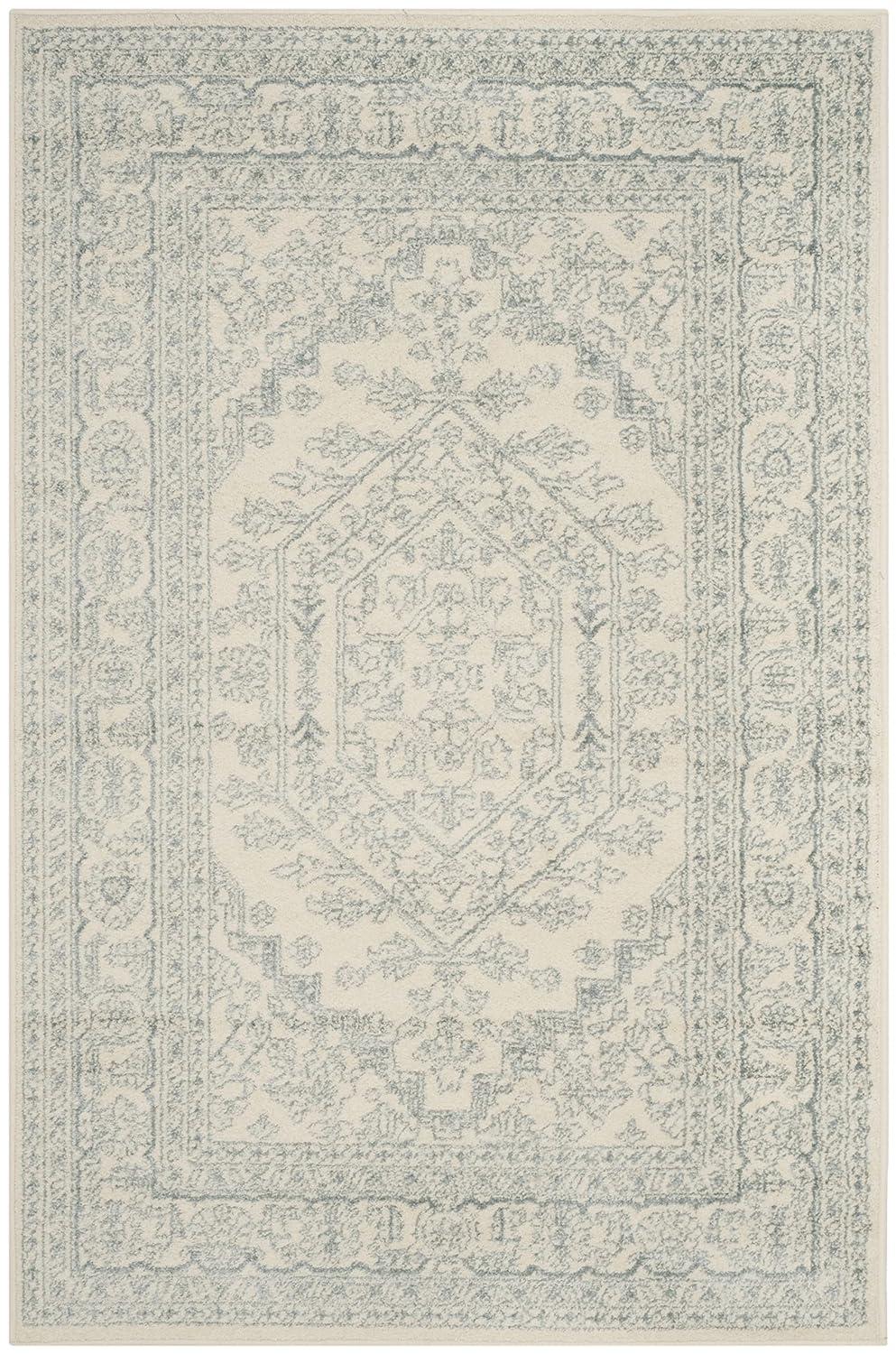 Adirondack ADR108 Power Loomed Area Rug - Ivory/Slate - 6'x9' - Safavieh.