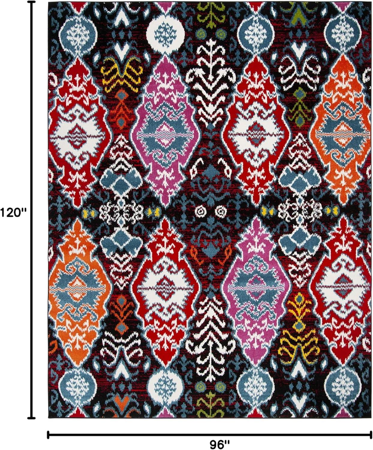 SAFAVIEH Cherokee Giuseppe Southwestern Area Rug, Black/Red, 8' x 10'