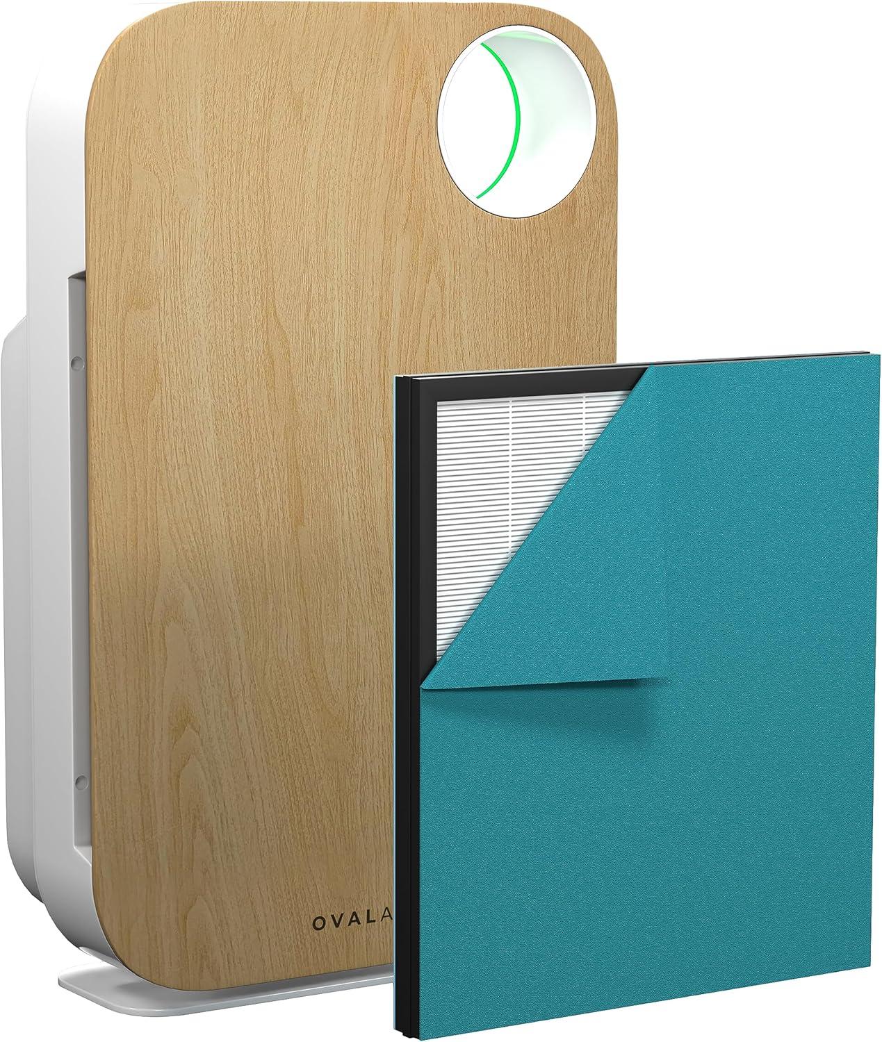 OVAL AIR OVAL AIR 3-Stage H13 True HEPA 5-in-1 Air Purifier reduces Allergies, Asthma, Pets, Odor, Smoke